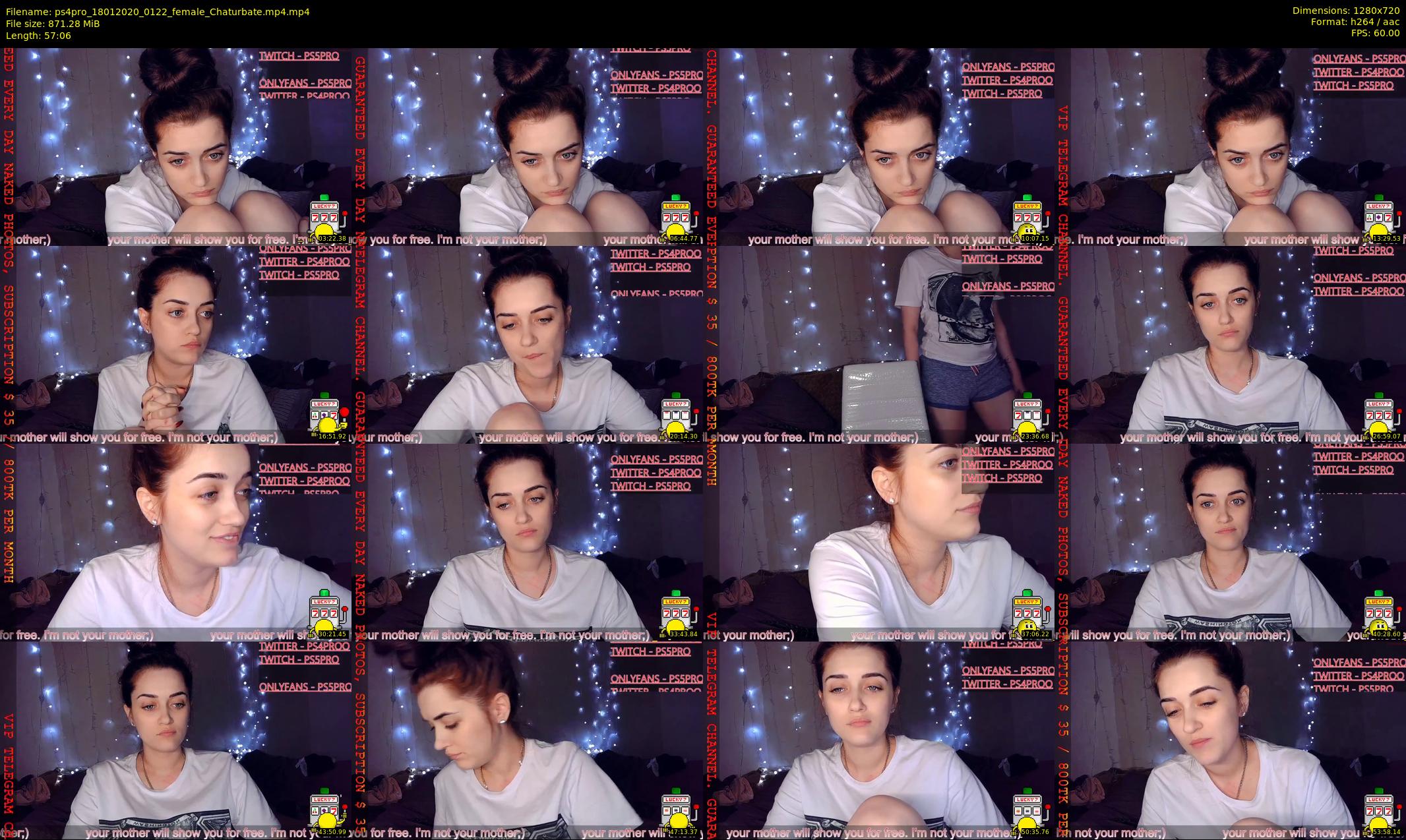 ps4pro — 58 minute Chaturbate female cam show recording, 720p, Jan 18, 2020
