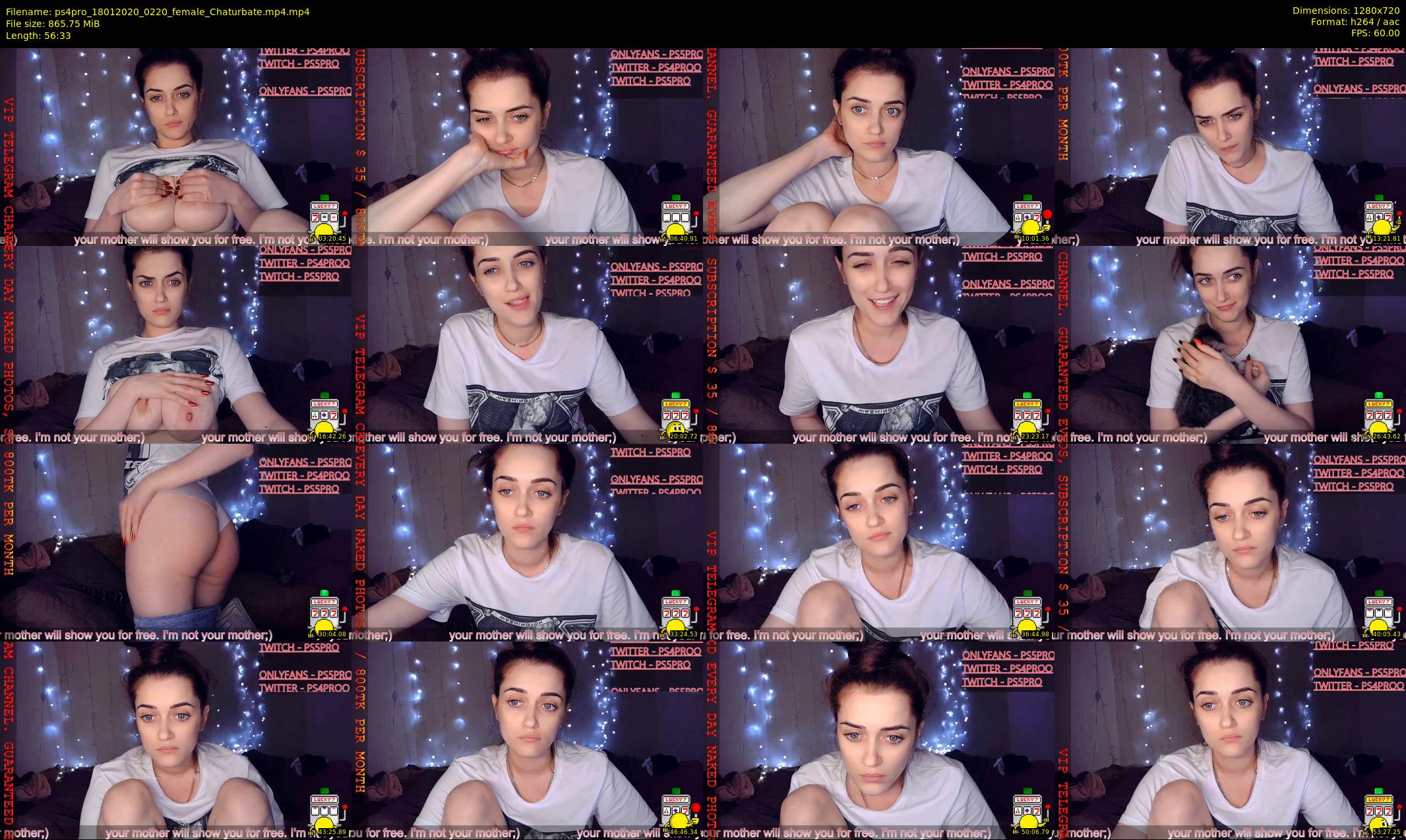 ps4pro — 57 minute Chaturbate female cam show recording, 720p, Jan 18, 2020