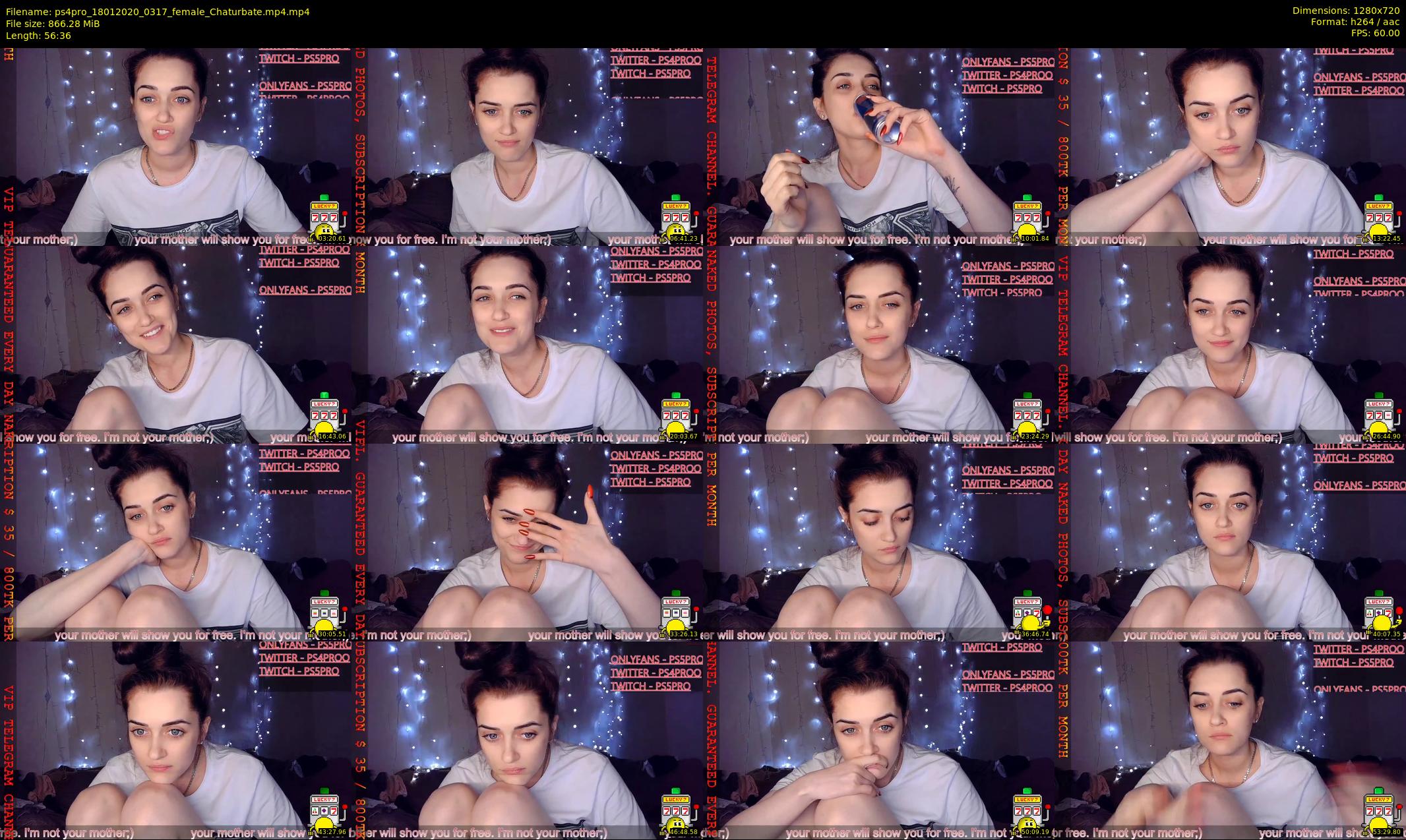 ps4pro — 57 minute Chaturbate female cam show recording, 720p, Jan 18, 2020