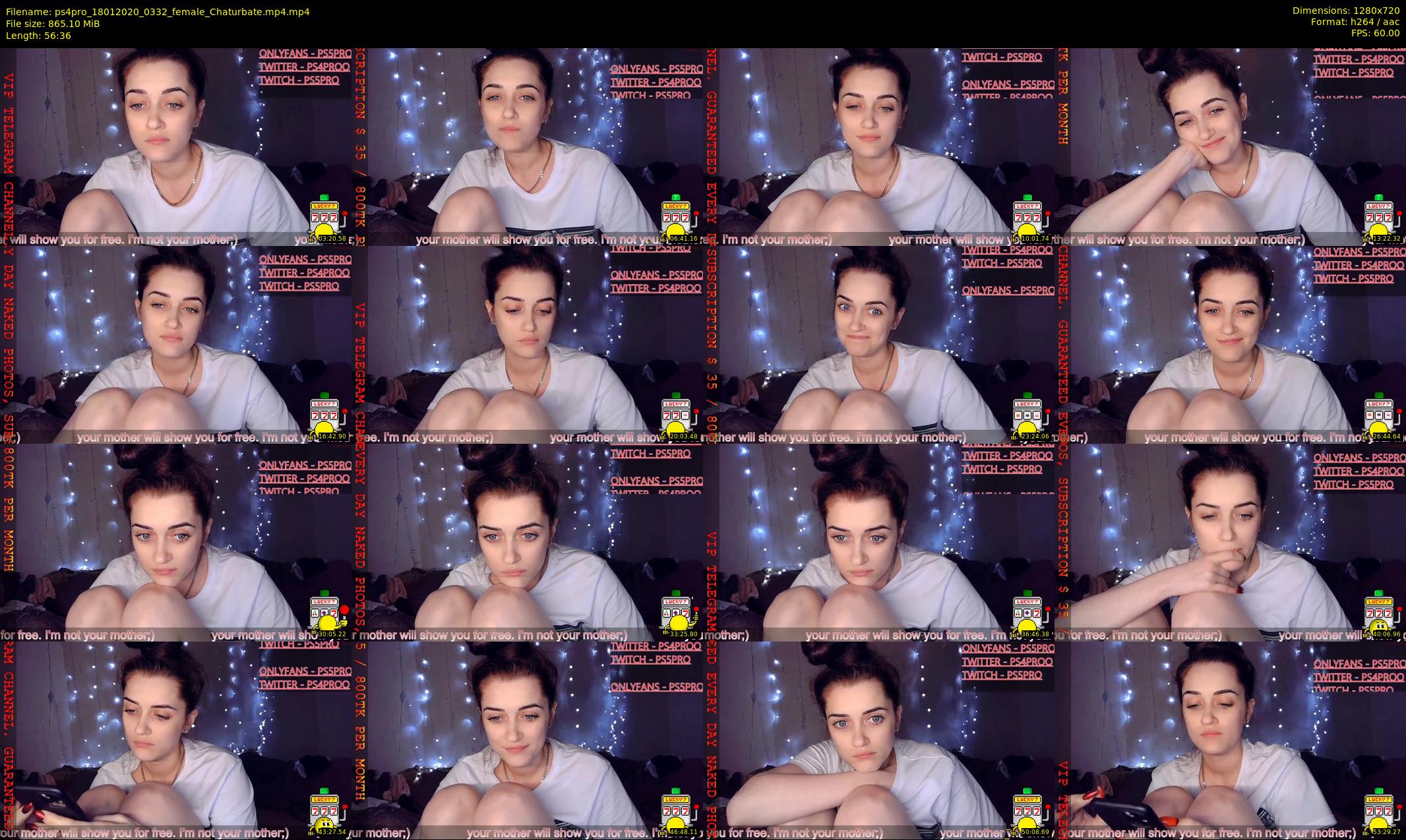 ps4pro — 57 minute Chaturbate female cam show recording, 720p, Jan 18, 2020