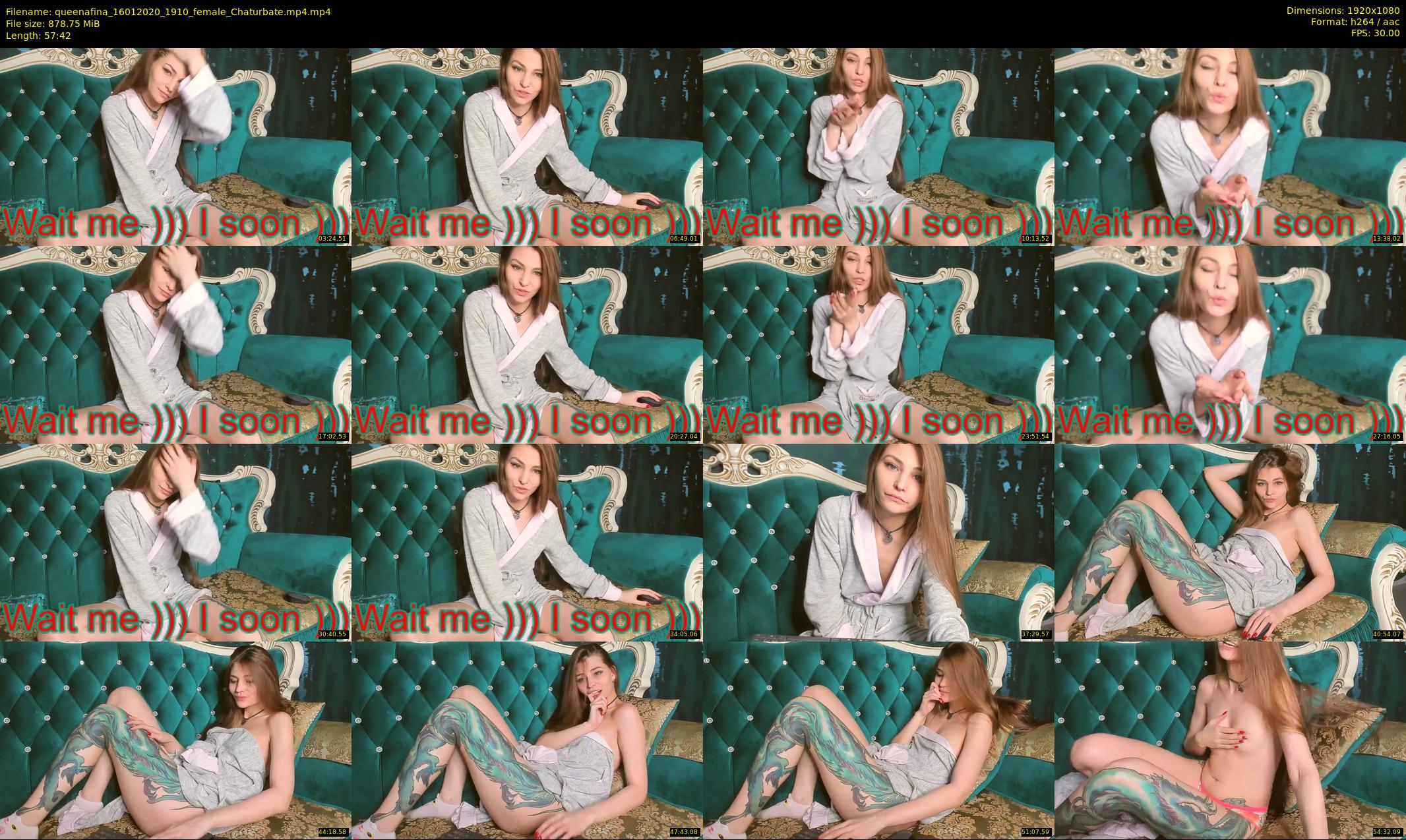 queenafina — 58 minute Chaturbate female cam show recording, 1080p, Jan 16, 2020