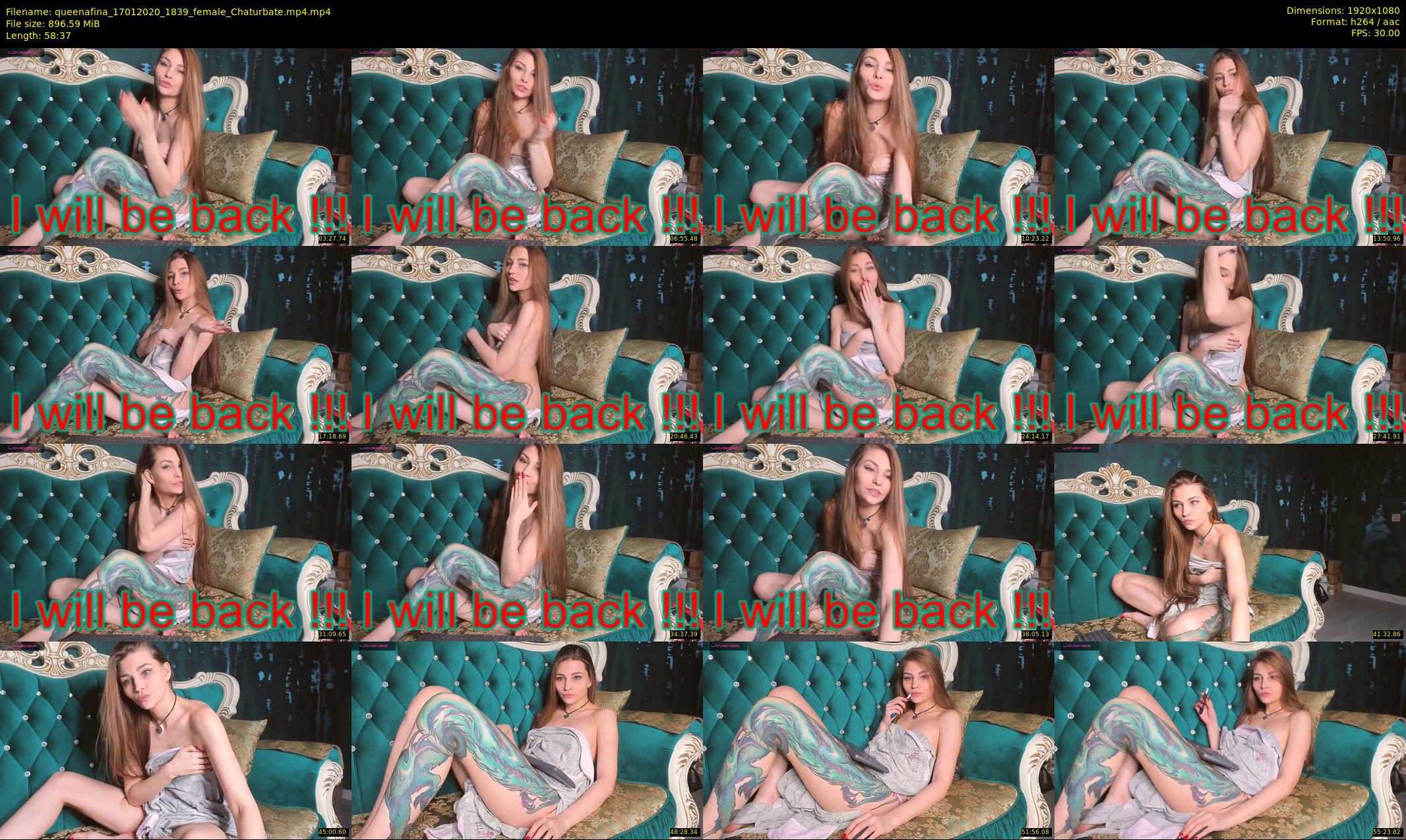 queenafina — 59 minute Chaturbate female cam show recording, 1080p, Jan 17, 2020