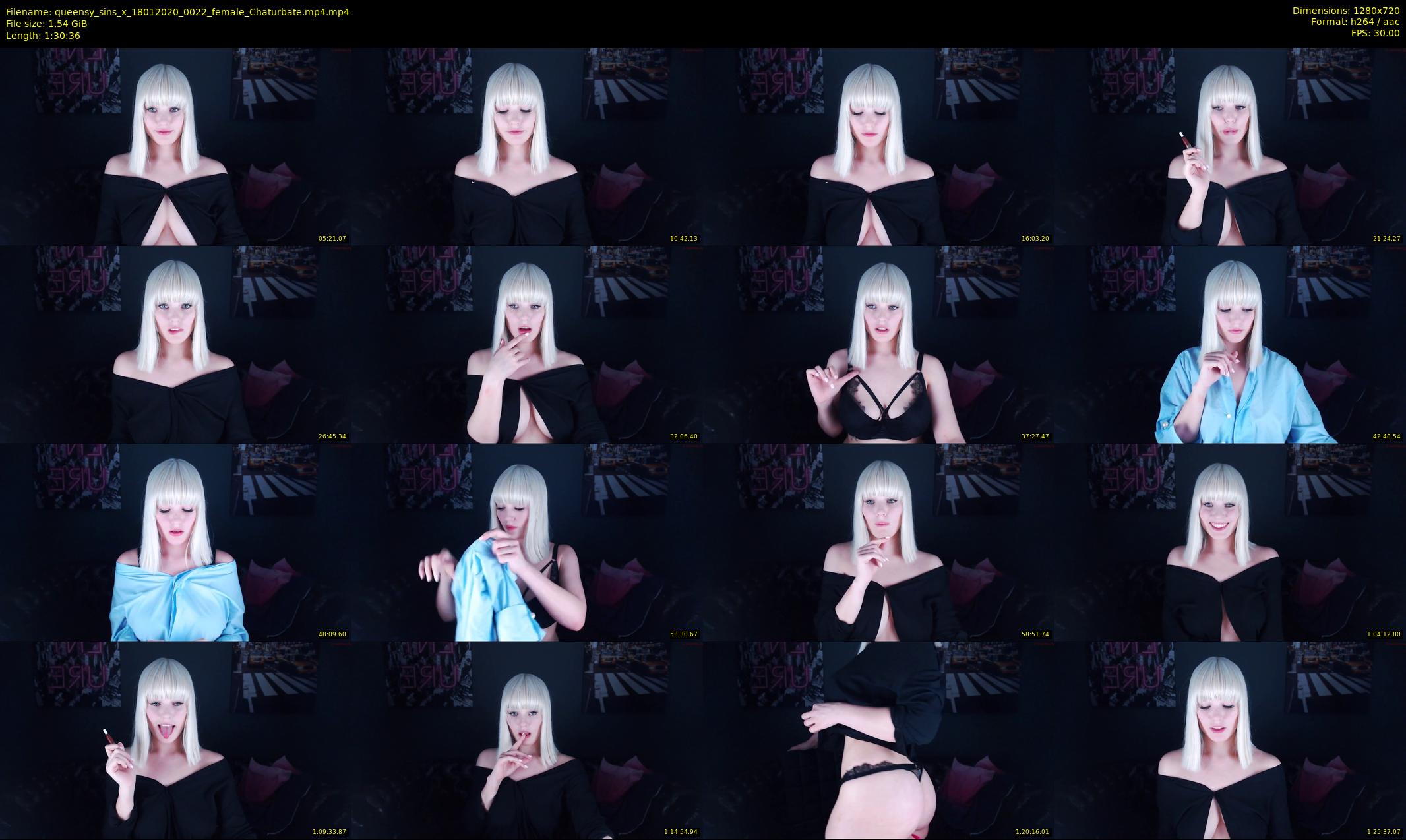 queensy_sins_x — 91 minute Chaturbate female cam show recording, 720p, Jan 18, 2020
