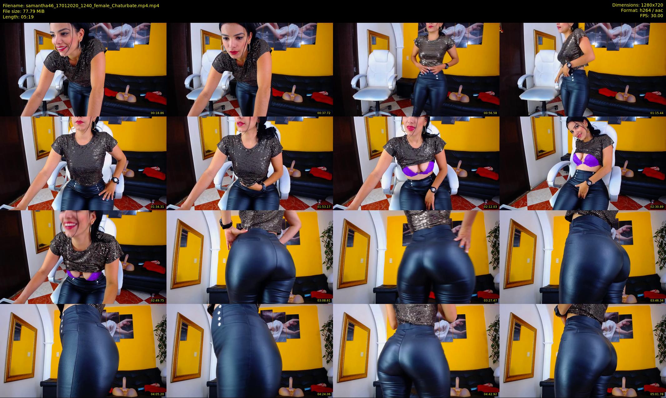 samantha46 — 6 minute Chaturbate female cam show recording, 720p, Jan 17, 2020