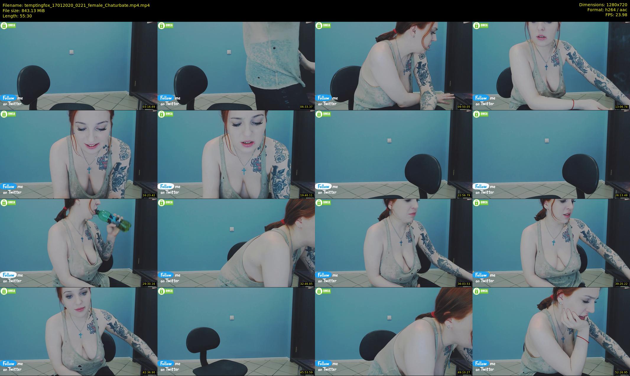 temptingfox — 56 minute Chaturbate female cam show recording, 720p, Jan 17, 2020