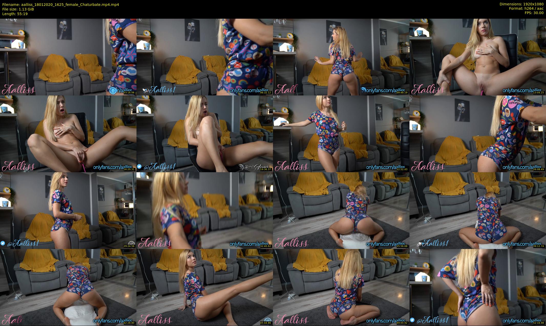 aalliss — 56 minute Chaturbate female cam show recording, 1080p, Jan 18, 2020