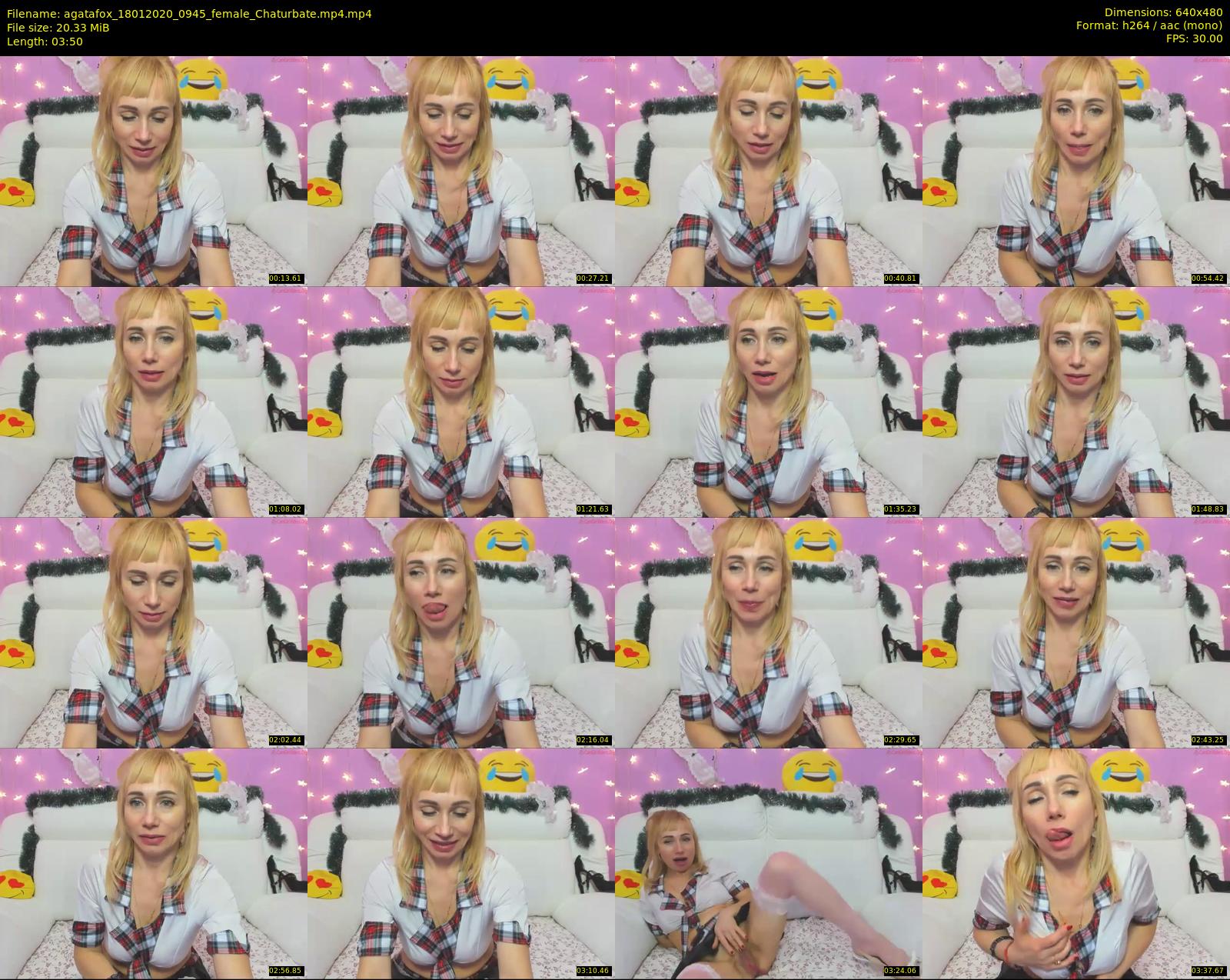 agatafox — 4 minute Chaturbate female cam show recording, 480p, Jan 18, 2020