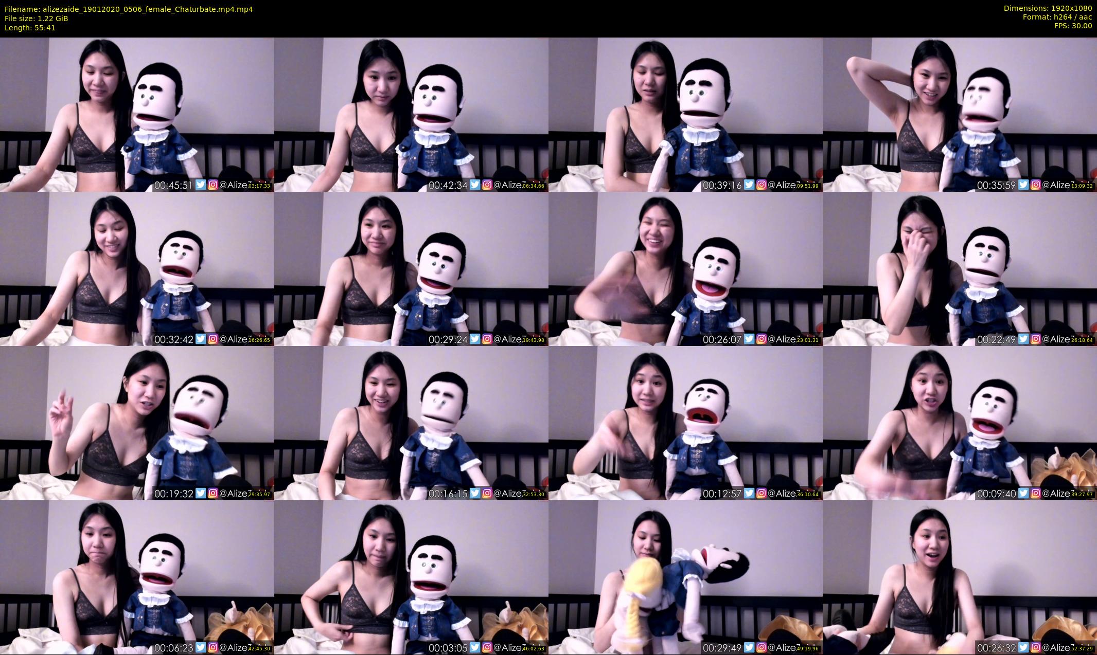 alizezaide — 56 minute Chaturbate female cam show recording, 1080p, Jan 19, 2020