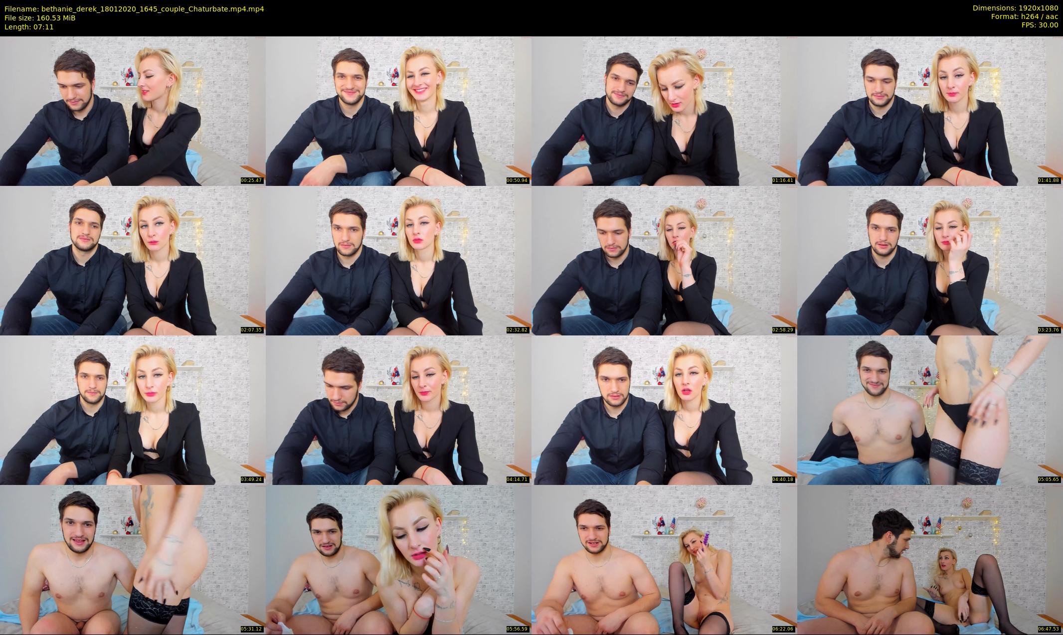 bethanie_derek — 8 minute Chaturbate couple cam show recording, 1080p, Jan 18, 2020