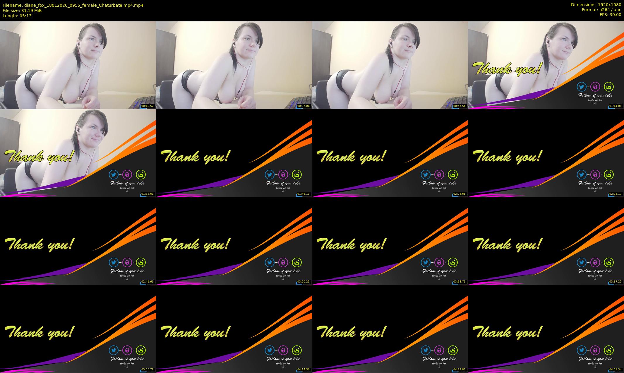 diane_fox — 6 minute Chaturbate female cam show recording, 1080p, Jan 18, 2020