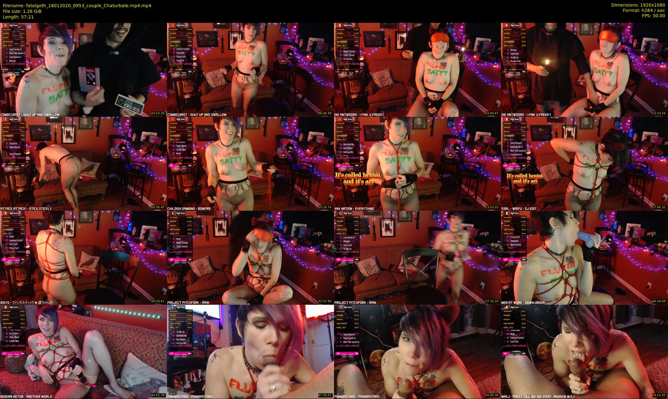 fatalgoth — 58 minute Chaturbate couple cam show recording, 1080p, Jan 18, 2020