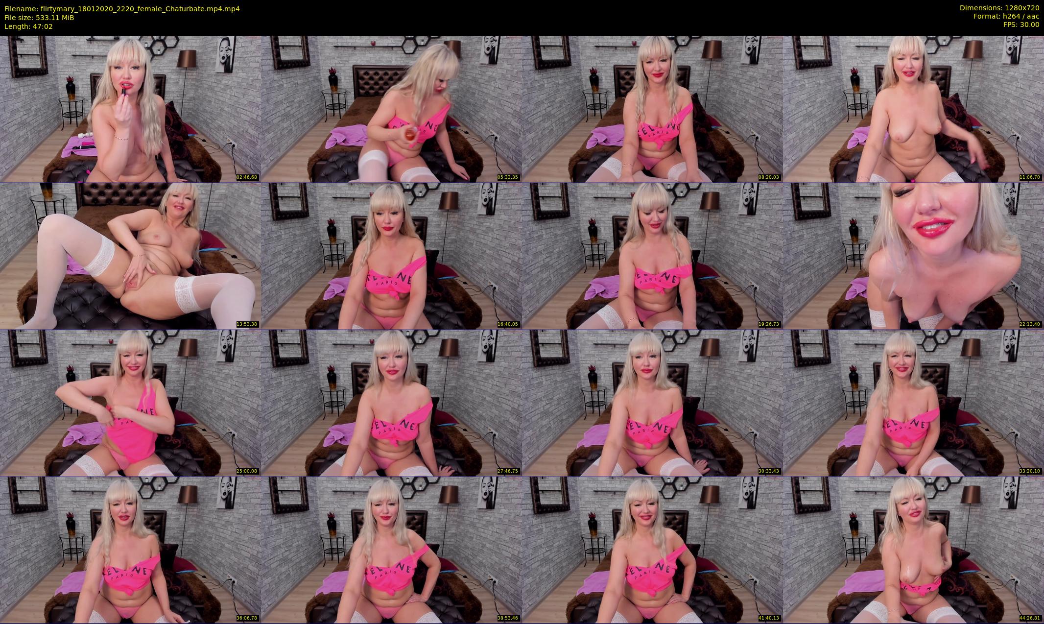 flirtymary — 48 minute Chaturbate female cam show recording, 720p, Jan 18, 2020