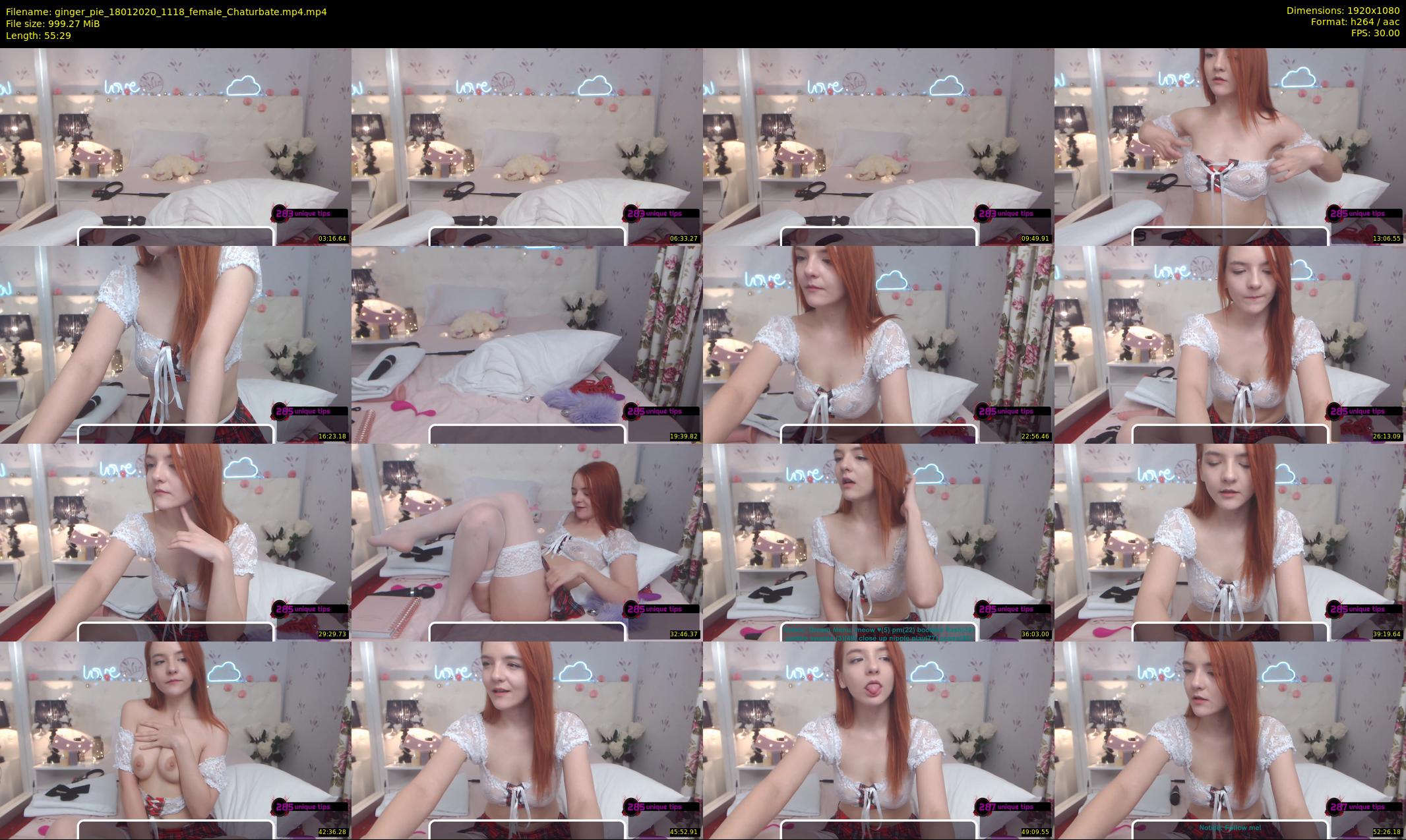 ginger_pie — 56 minute Chaturbate female cam show recording, 1080p, Jan 18, 2020