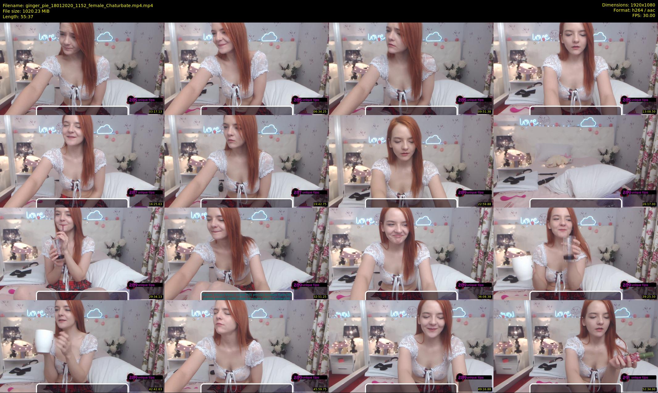 ginger_pie — 56 minute Chaturbate female cam show recording, 1080p, Jan 18, 2020
