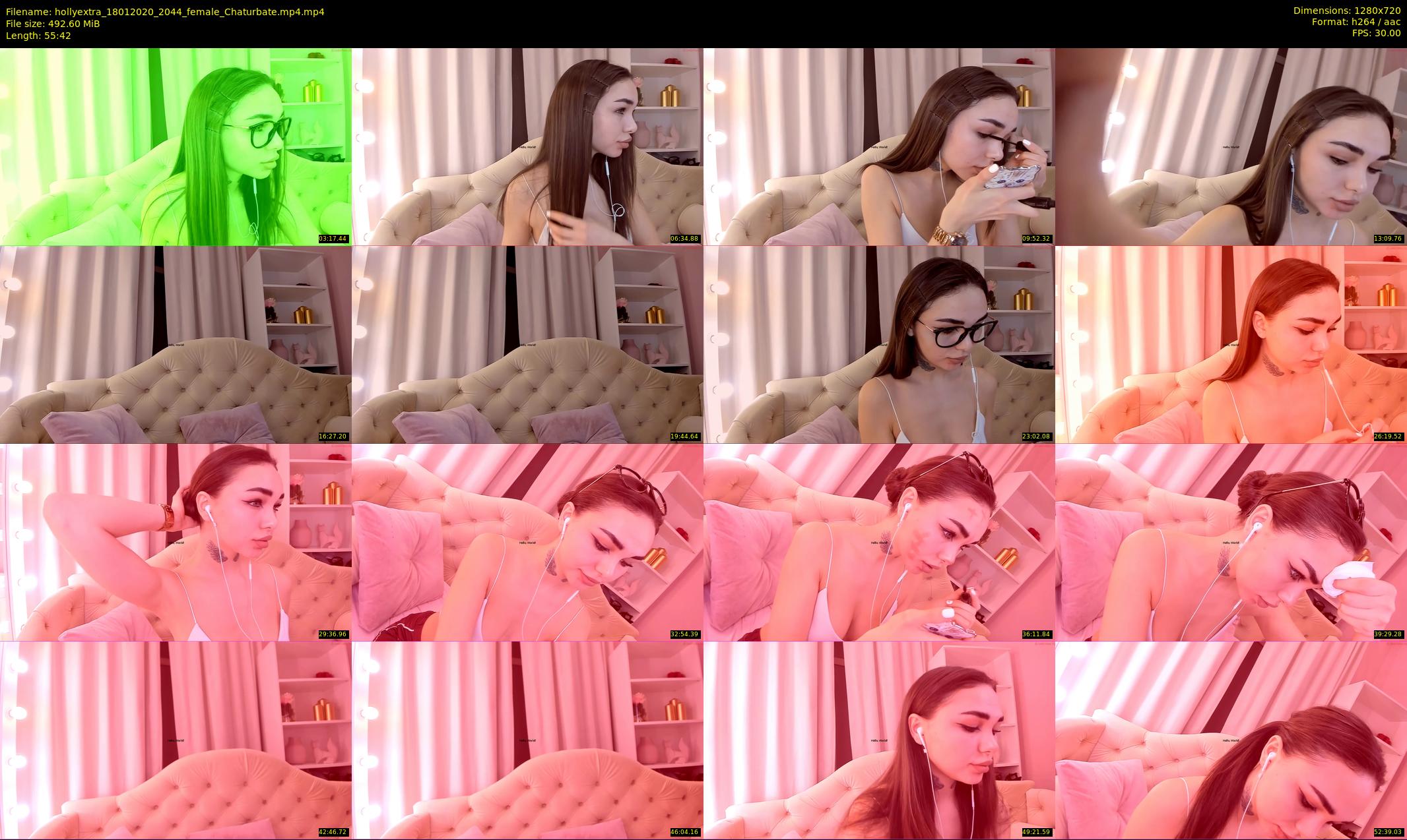 hollyextra — 56 minute Chaturbate female cam show recording, 720p, Jan 18, 2020