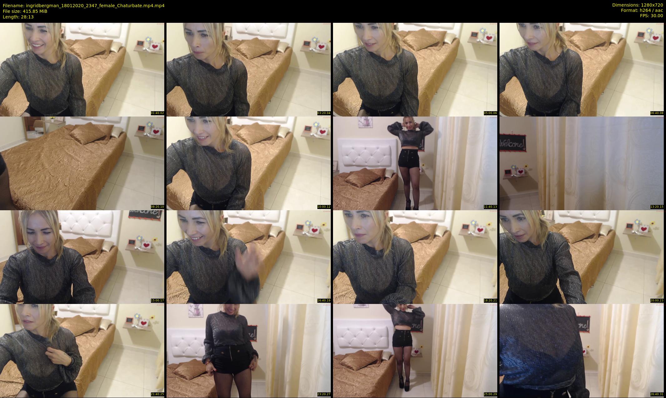 ingridbergman — 29 minute Chaturbate female cam show recording, 720p, Jan 18, 2020