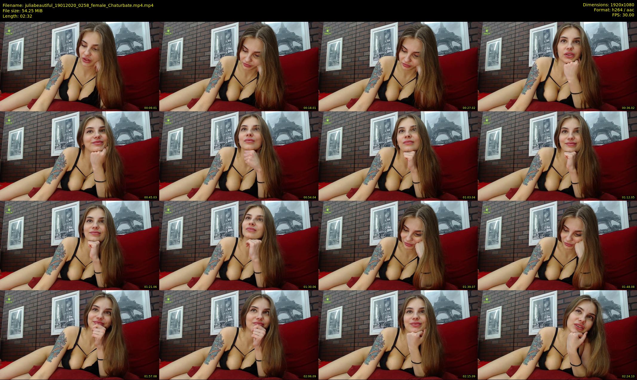 juliabeautiful — 3 minute Chaturbate female cam show recording, 1080p, Jan 19, 2020