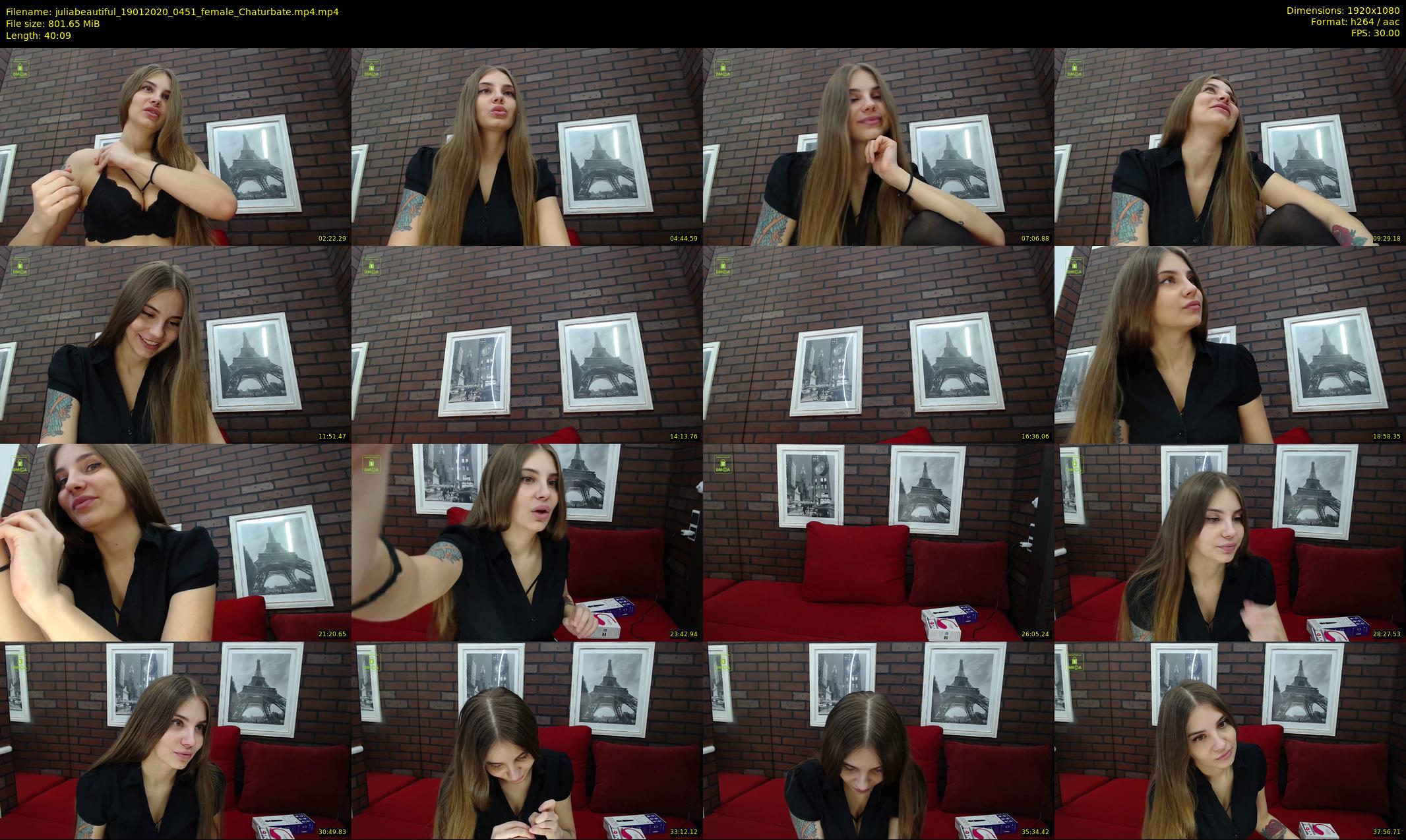 juliabeautiful — 41 minute Chaturbate female cam show recording, 1080p, Jan 19, 2020