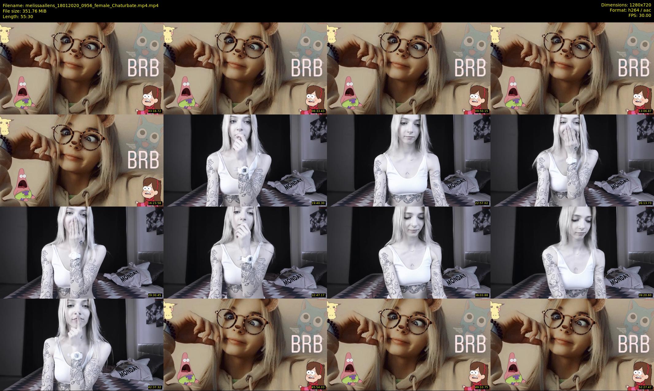 melissaallens — 56 minute Chaturbate female cam show recording, 720p, Jan 18, 2020