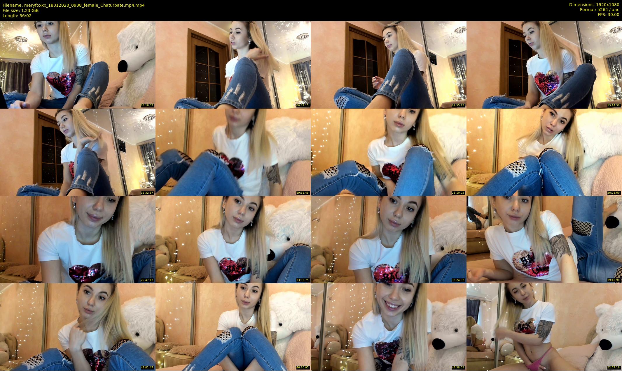 meryfoxxx — 57 minute Chaturbate female cam show recording, 1080p, Jan 18, 2020