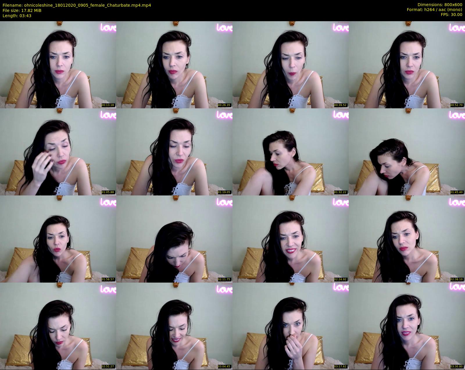 ohnicoleshine — 4 minute Chaturbate female cam show recording, 480p, Jan 18, 2020