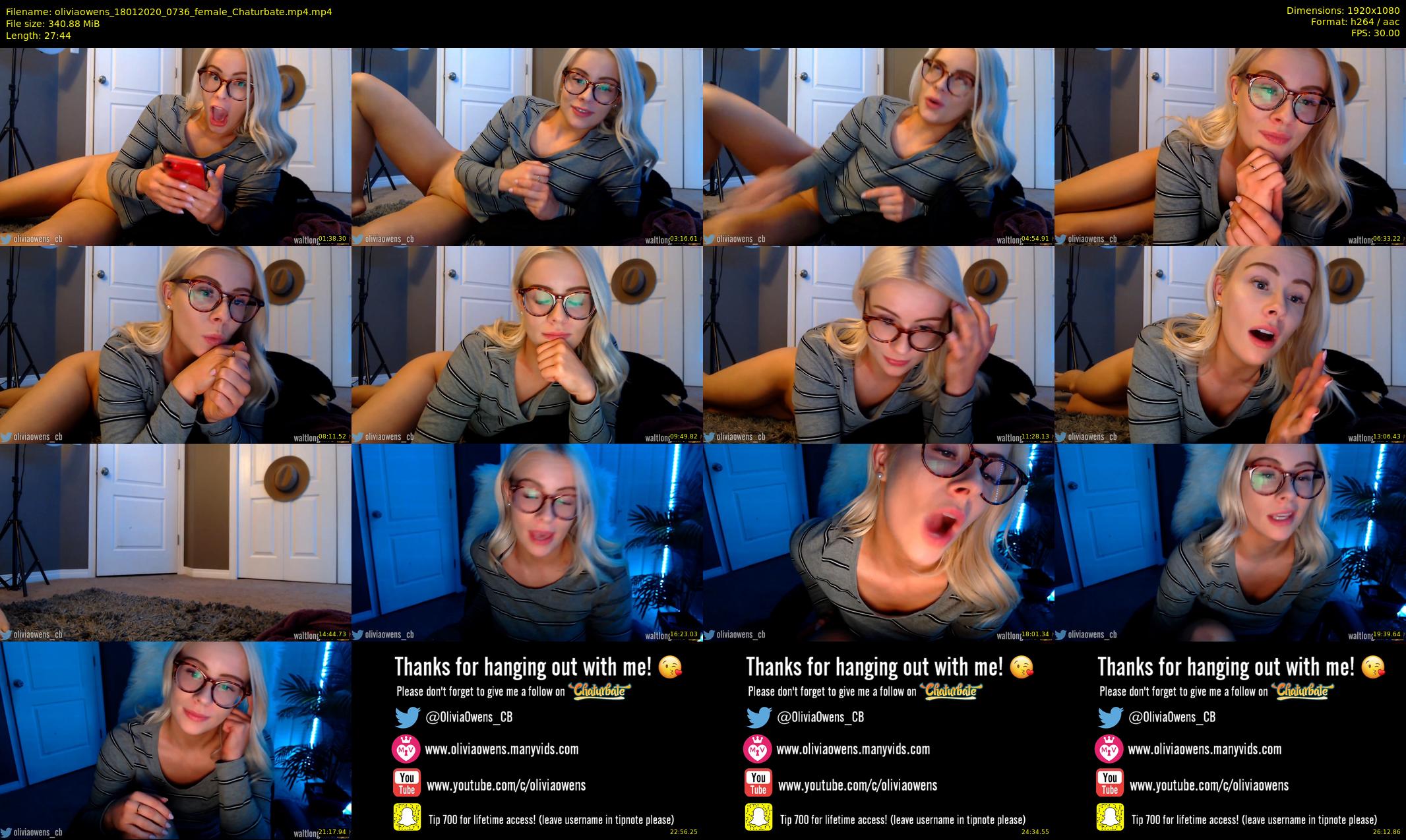 oliviaowens — 28 minute Chaturbate female cam show recording, 1080p, Jan 18, 2020