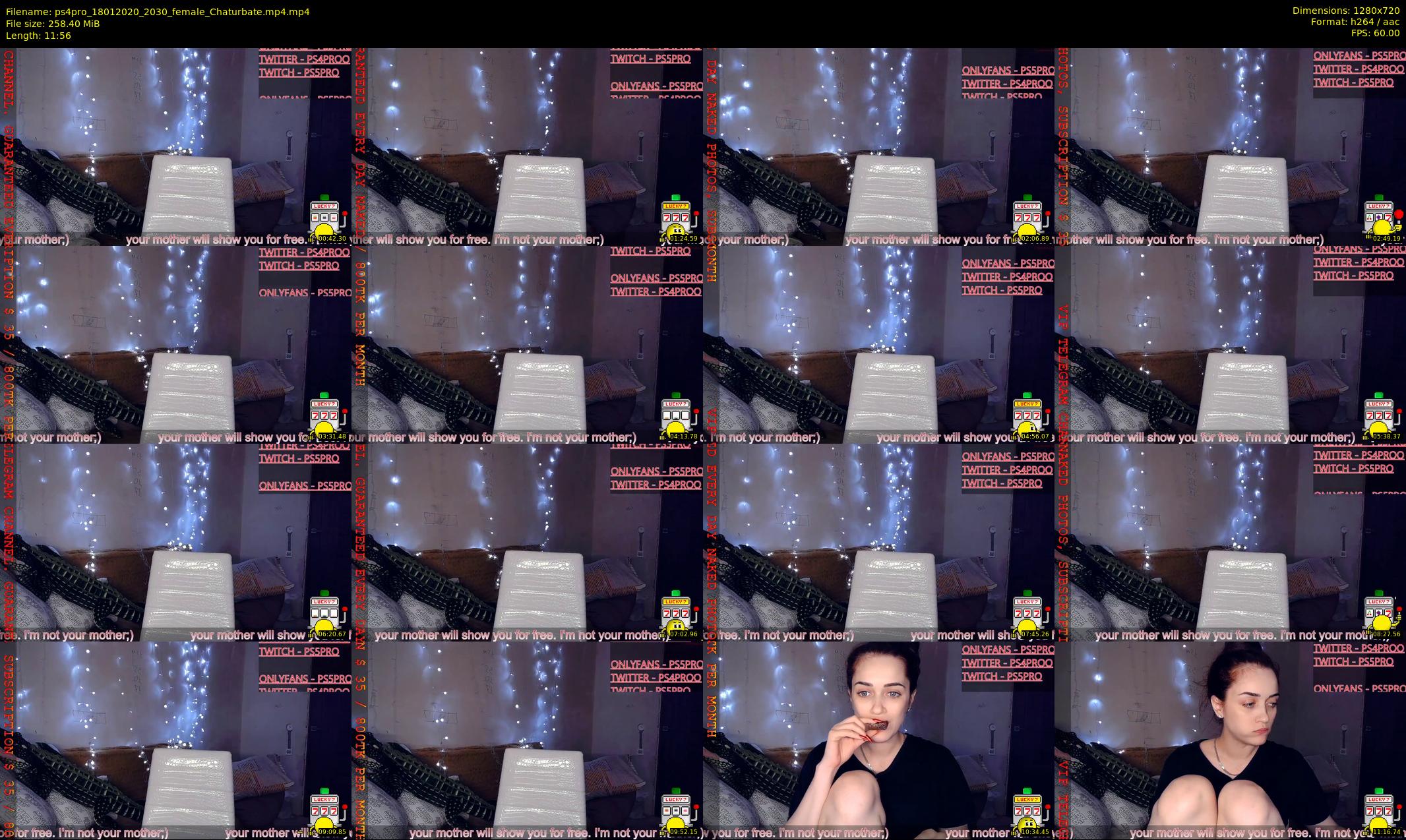 ps4pro — 12 minute Chaturbate female cam show recording, 720p, Jan 18, 2020
