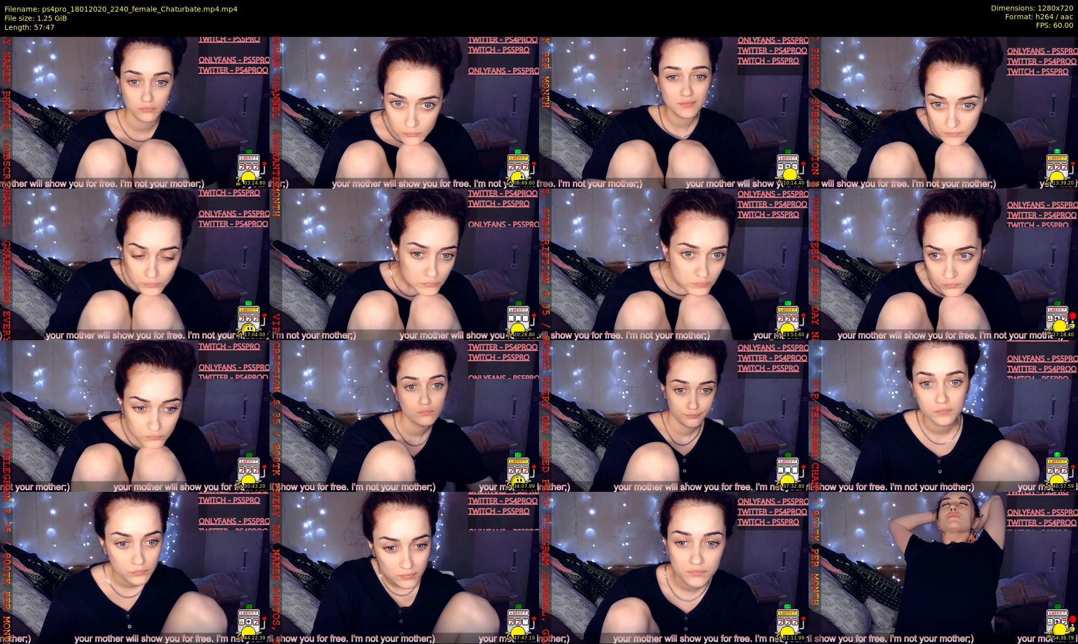 ps4pro — 58 minute Chaturbate female cam show recording, 720p, Jan 18, 2020