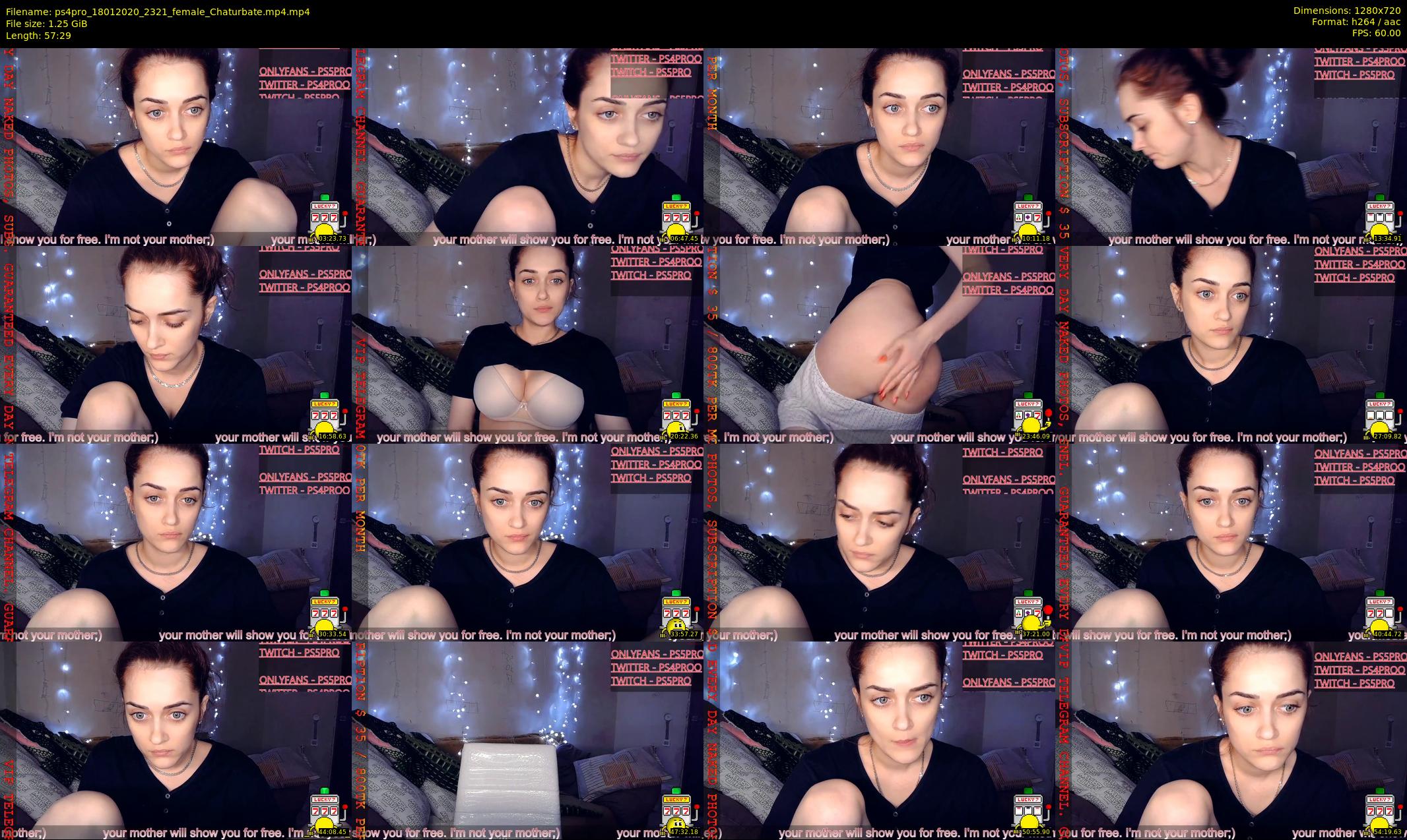 ps4pro — 58 minute Chaturbate female cam show recording, 720p, Jan 18, 2020