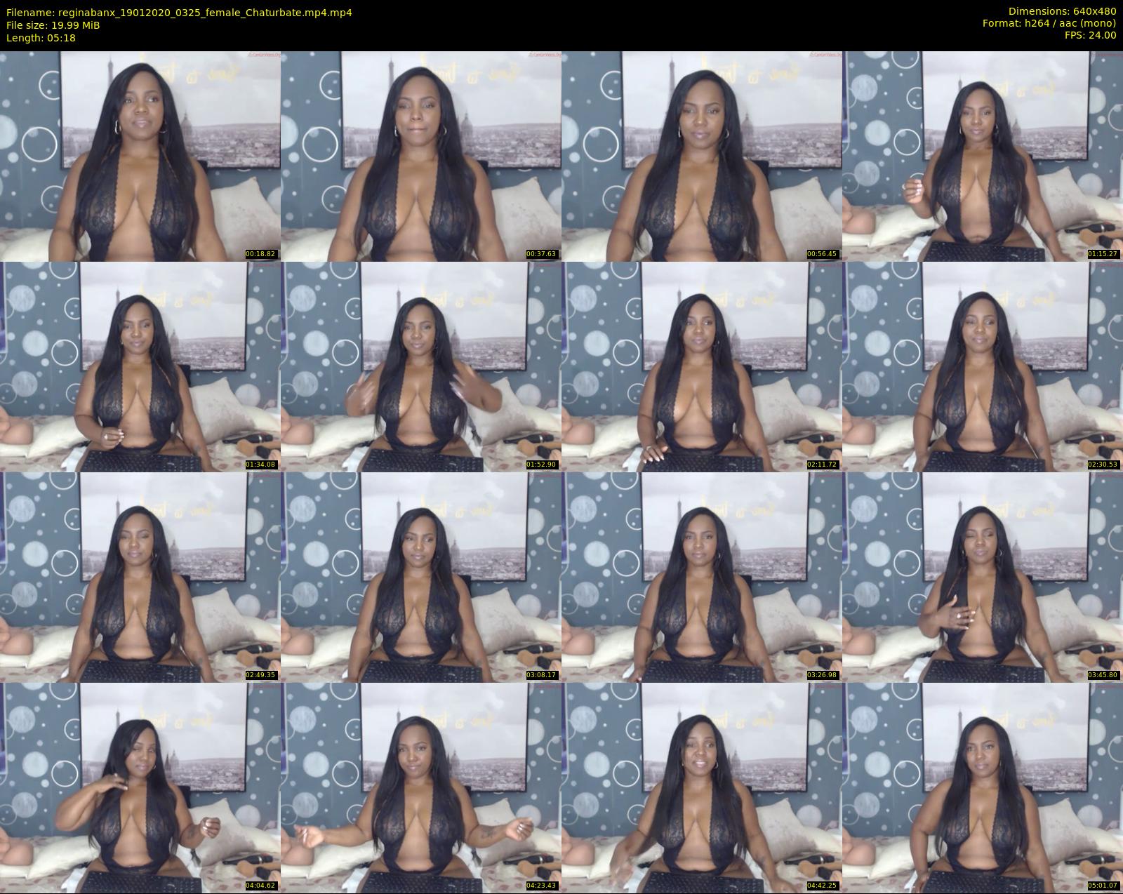 reginabanx — 6 minute Chaturbate female cam show recording, 480p, Jan 19, 2020