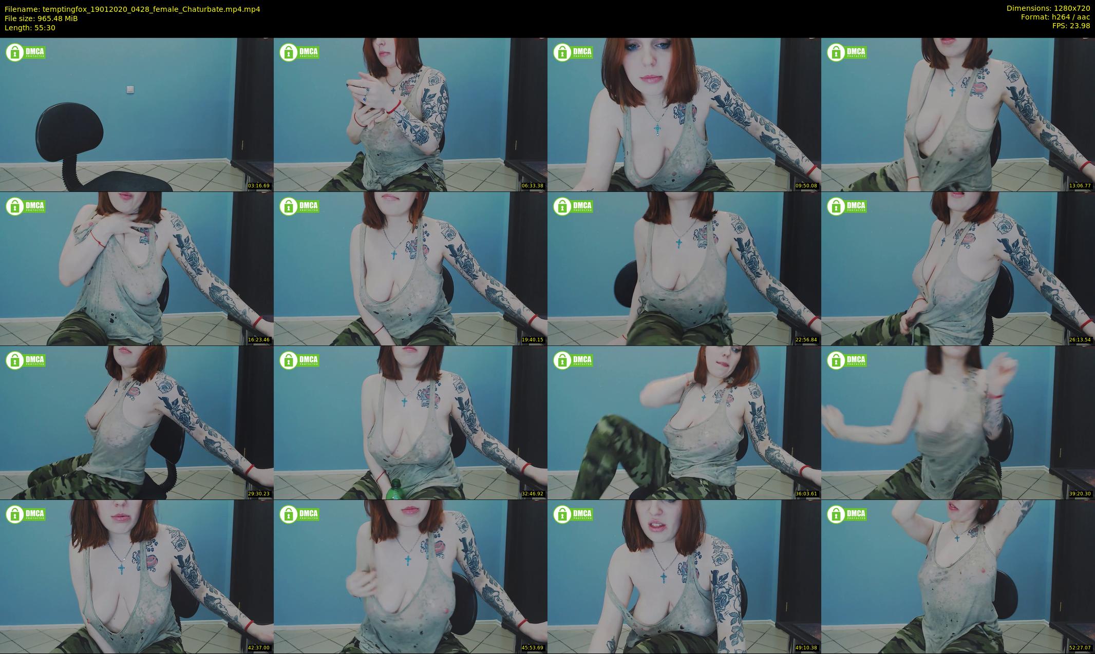 temptingfox — 56 minute Chaturbate female cam show recording, 720p, Jan 19, 2020