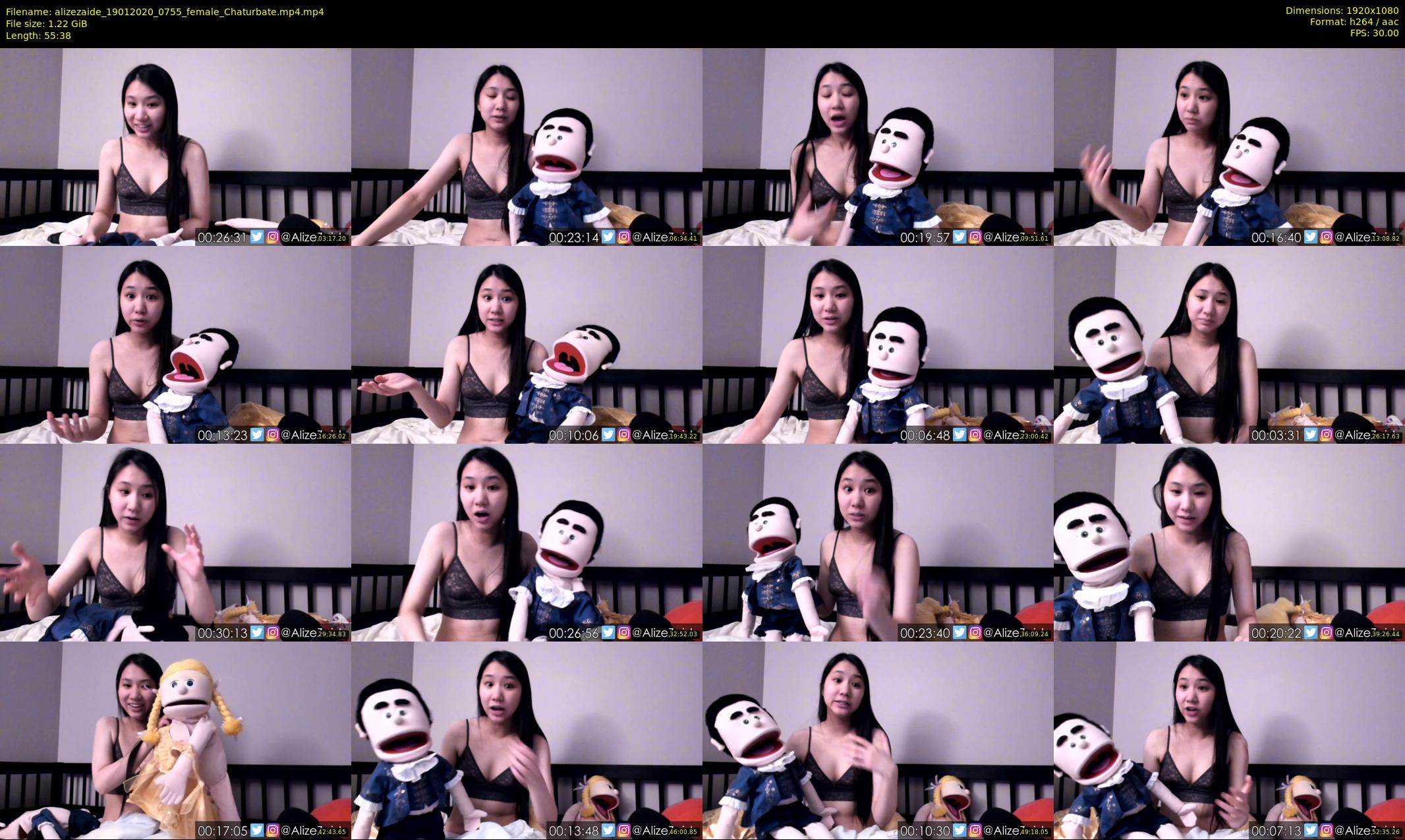 alizezaide — 56 minute Chaturbate female cam show recording, 1080p, Jan 19, 2020