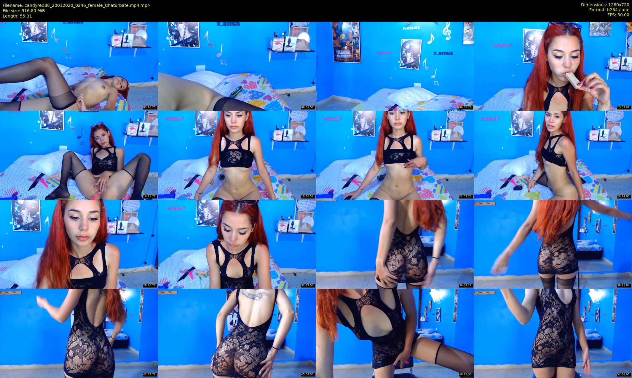 candyred88 — 56 minute Chaturbate female cam show recording, 720p, Jan 20, 2020