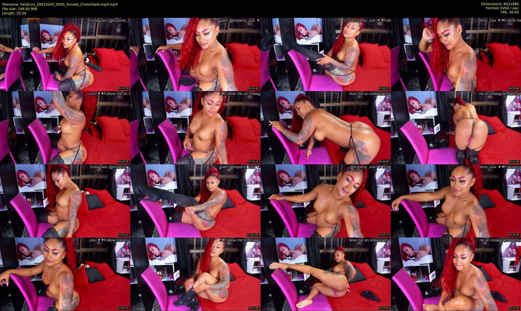 heidicox — 21 minute Chaturbate female cam show recording, 480p, Jan 20, 2020