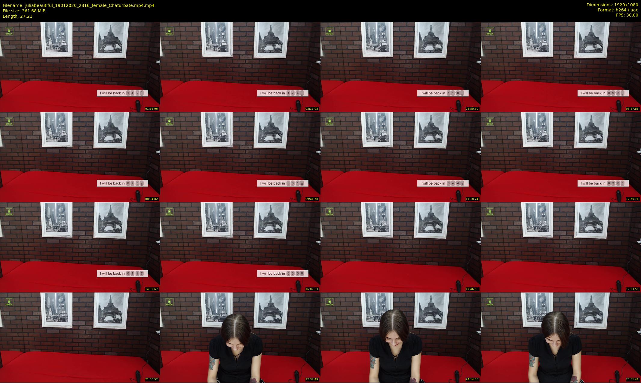 juliabeautiful — 28 minute Chaturbate female cam show recording, 1080p, Jan 19, 2020