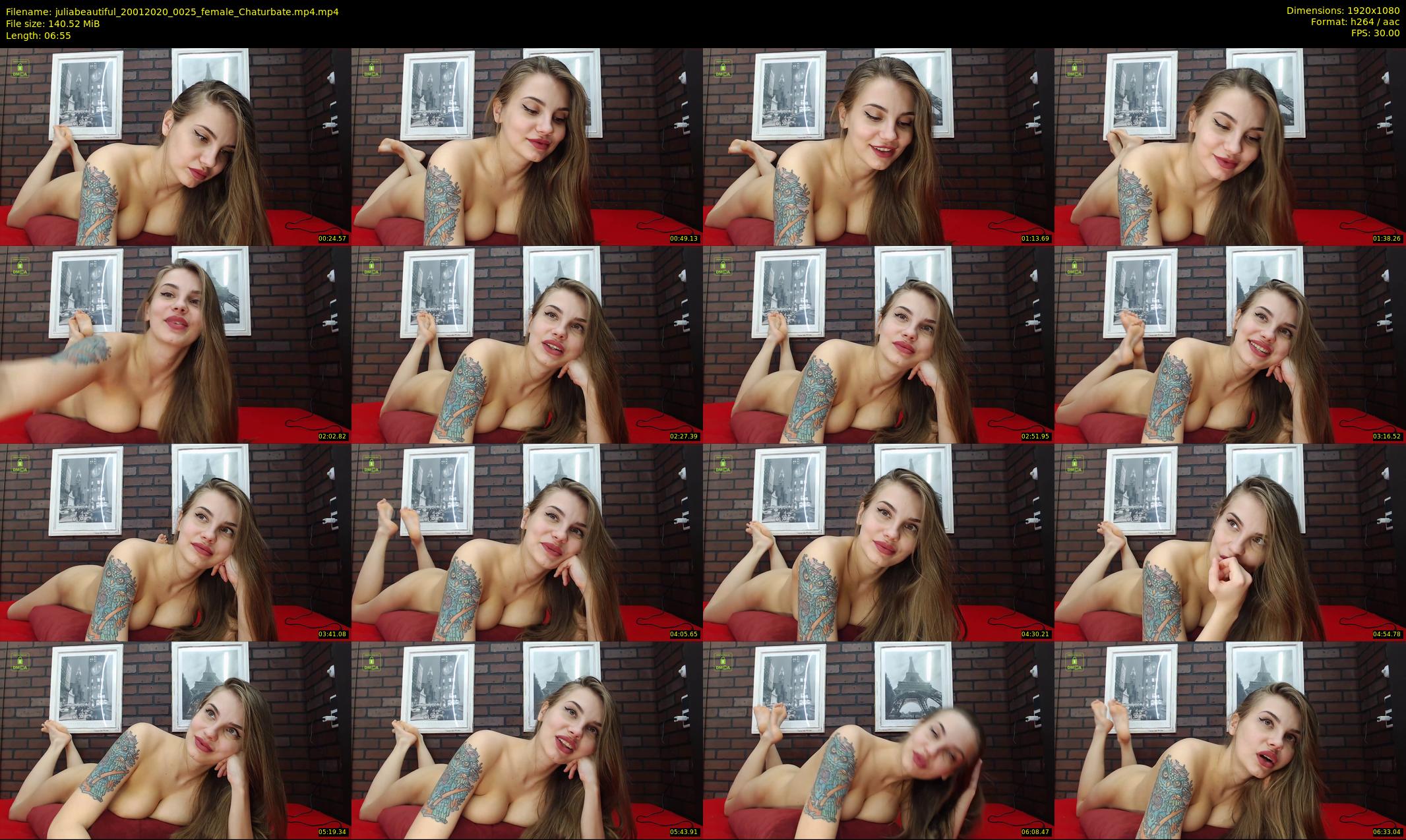 juliabeautiful — 7 minute Chaturbate female cam show recording, 1080p, Jan 20, 2020