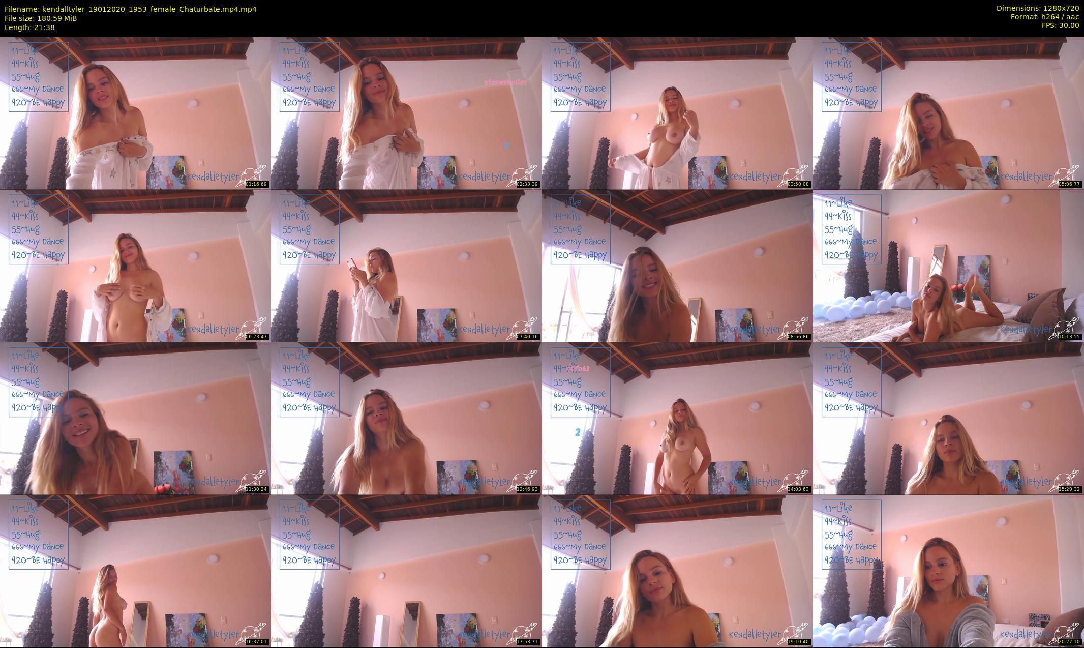 kendalltyler — 22 minute Chaturbate female cam show recording, 720p, Jan 19, 2020