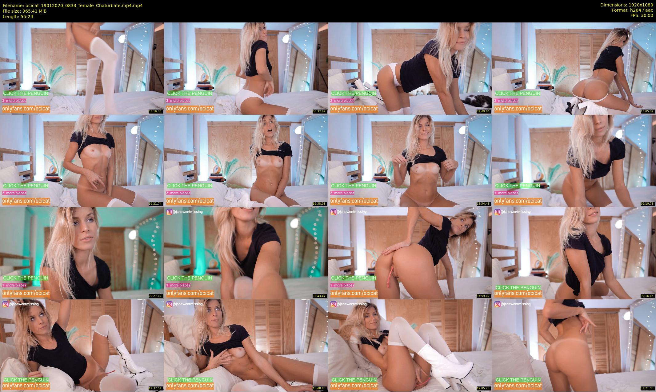 ocicat — 56 minute Chaturbate female cam show recording, 1080p, Jan 19, 2020