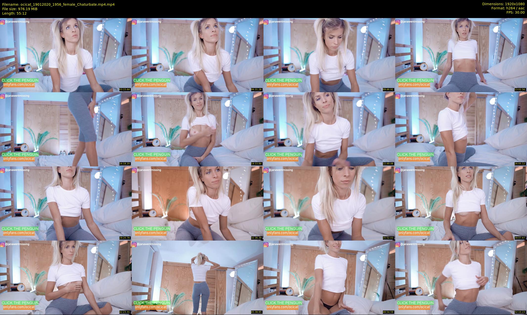 ocicat — 56 minute Chaturbate female cam show recording, 1080p, Jan 19, 2020