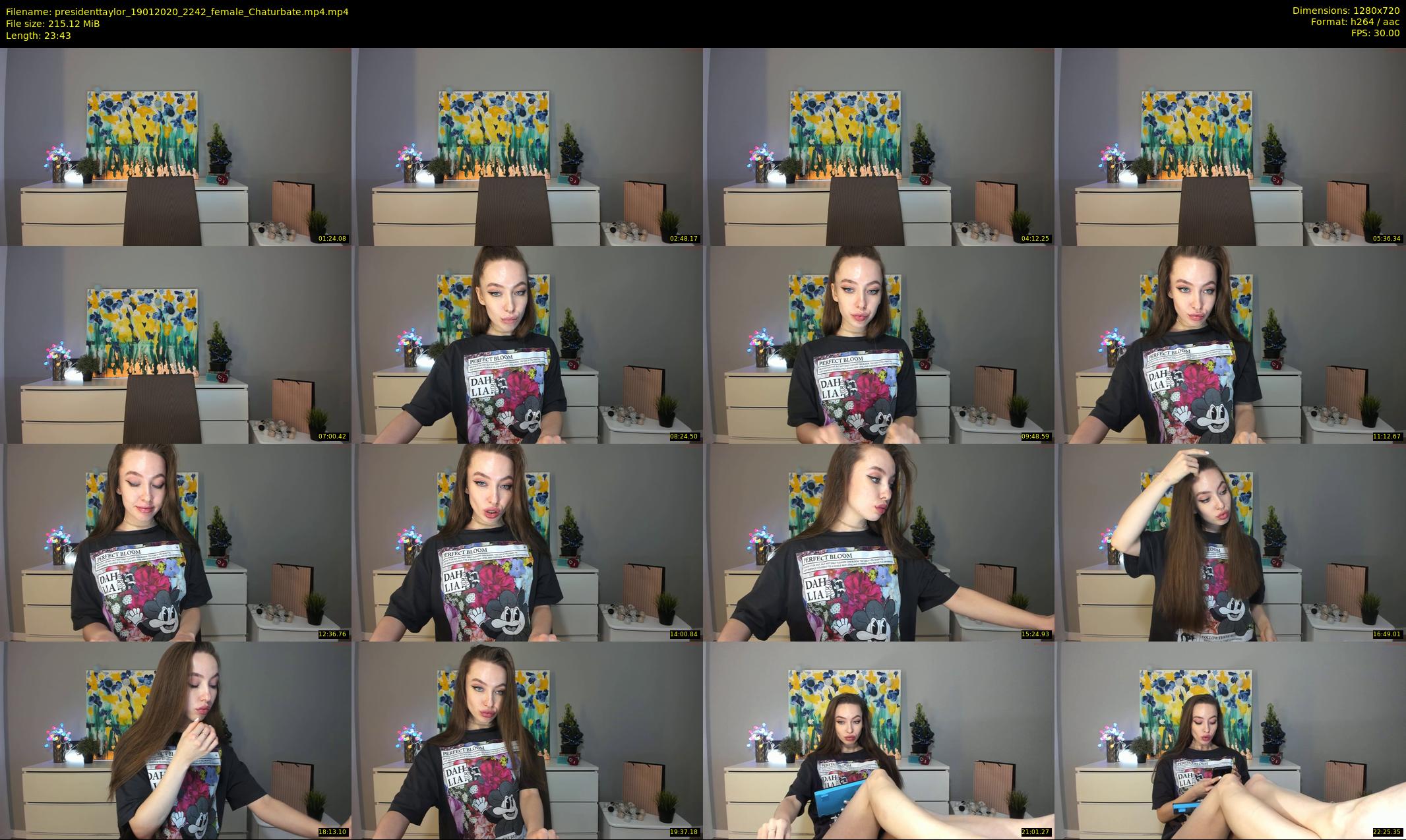 presidenttaylor — 24 minute Chaturbate female cam show recording, 720p, Jan 19, 2020