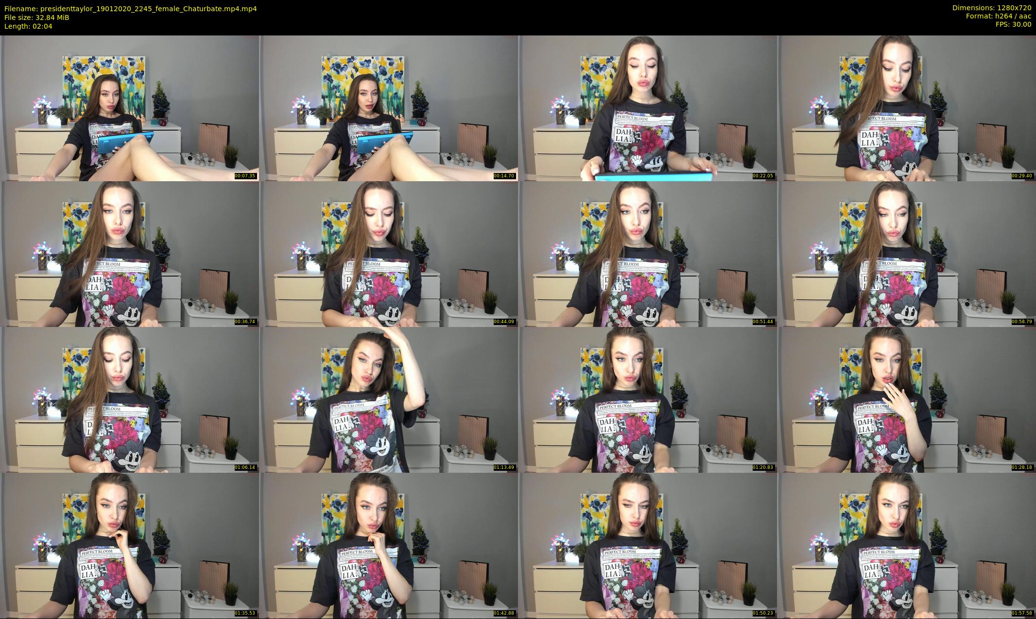 presidenttaylor — 3 minute Chaturbate female cam show recording, 720p, Jan 19, 2020