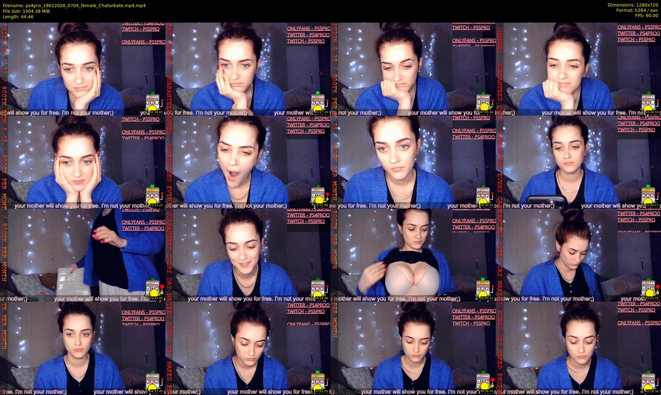 ps4pro — 45 minute Chaturbate female cam show recording, 720p, Jan 19, 2020