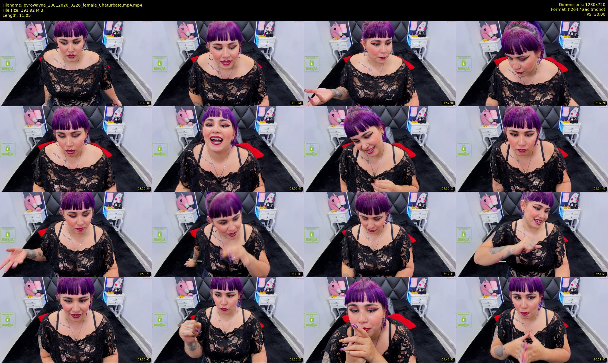 pyrowayne — 12 minute Chaturbate female cam show recording, 720p, Jan 20, 2020