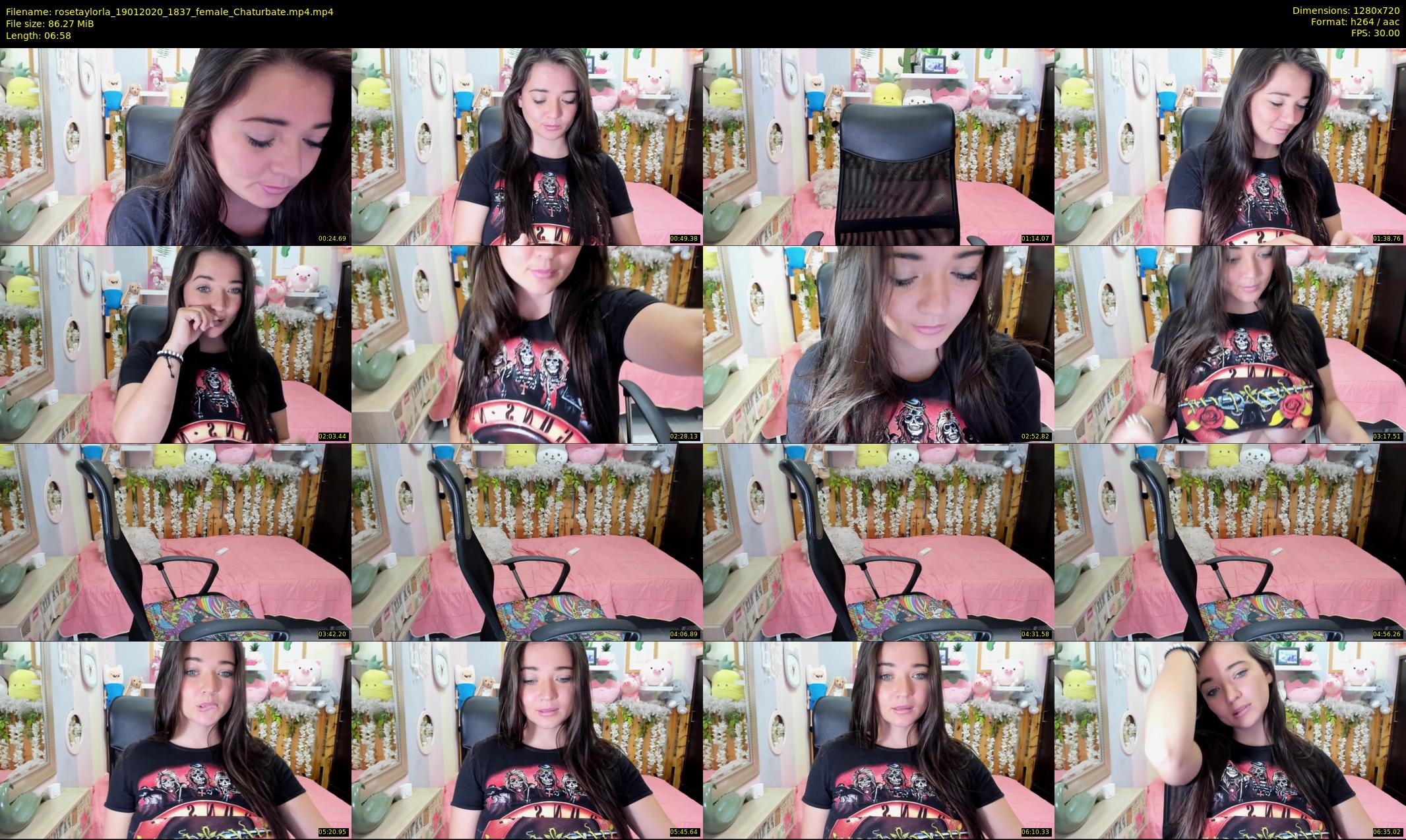 rosetaylorla — 7 minute Chaturbate female cam show recording, 720p, Jan 19, 2020