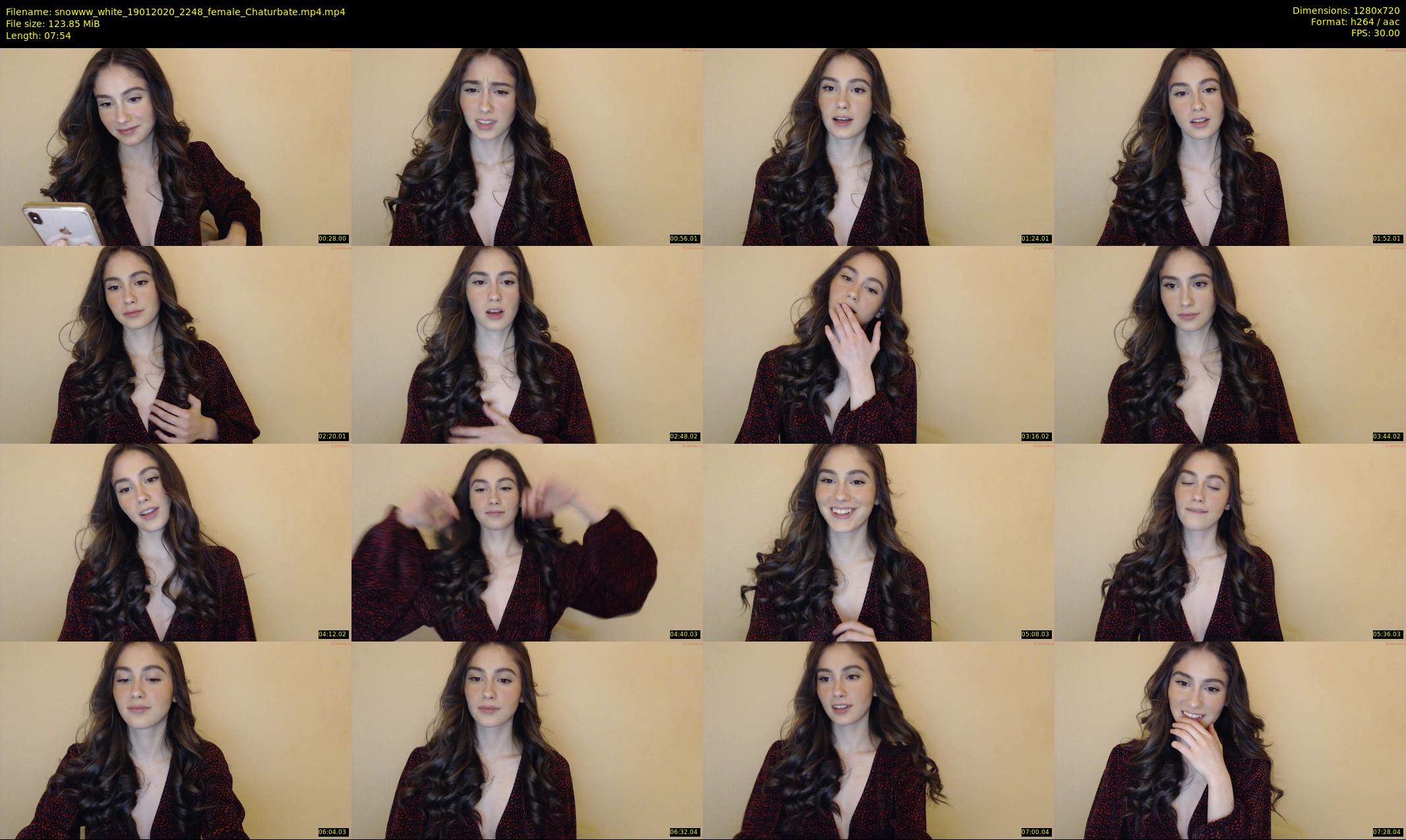 snowww_white — 8 minute Chaturbate female cam show recording, 720p, Jan 19, 2020