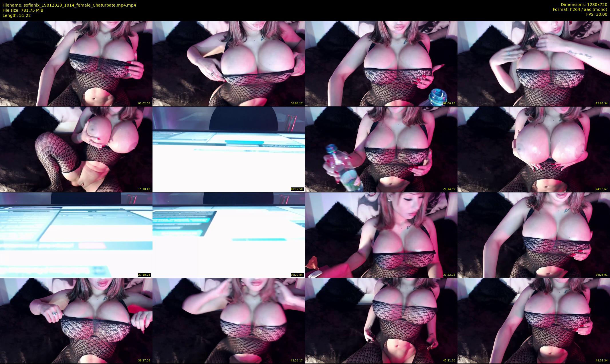 sofianix — 52 minute Chaturbate female cam show recording, 720p, Jan 19, 2020