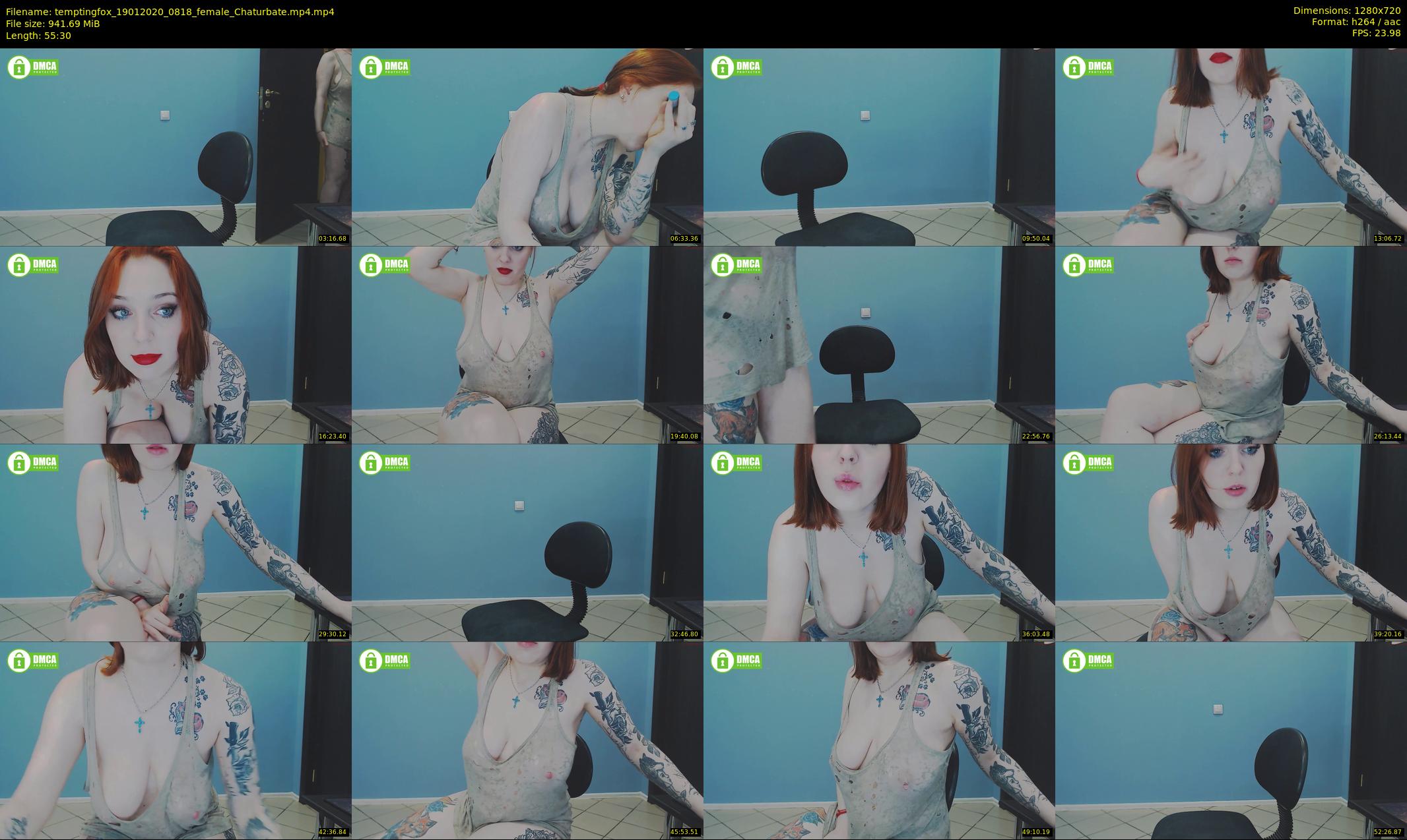 temptingfox — 56 minute Chaturbate female cam show recording, 720p, Jan 19, 2020