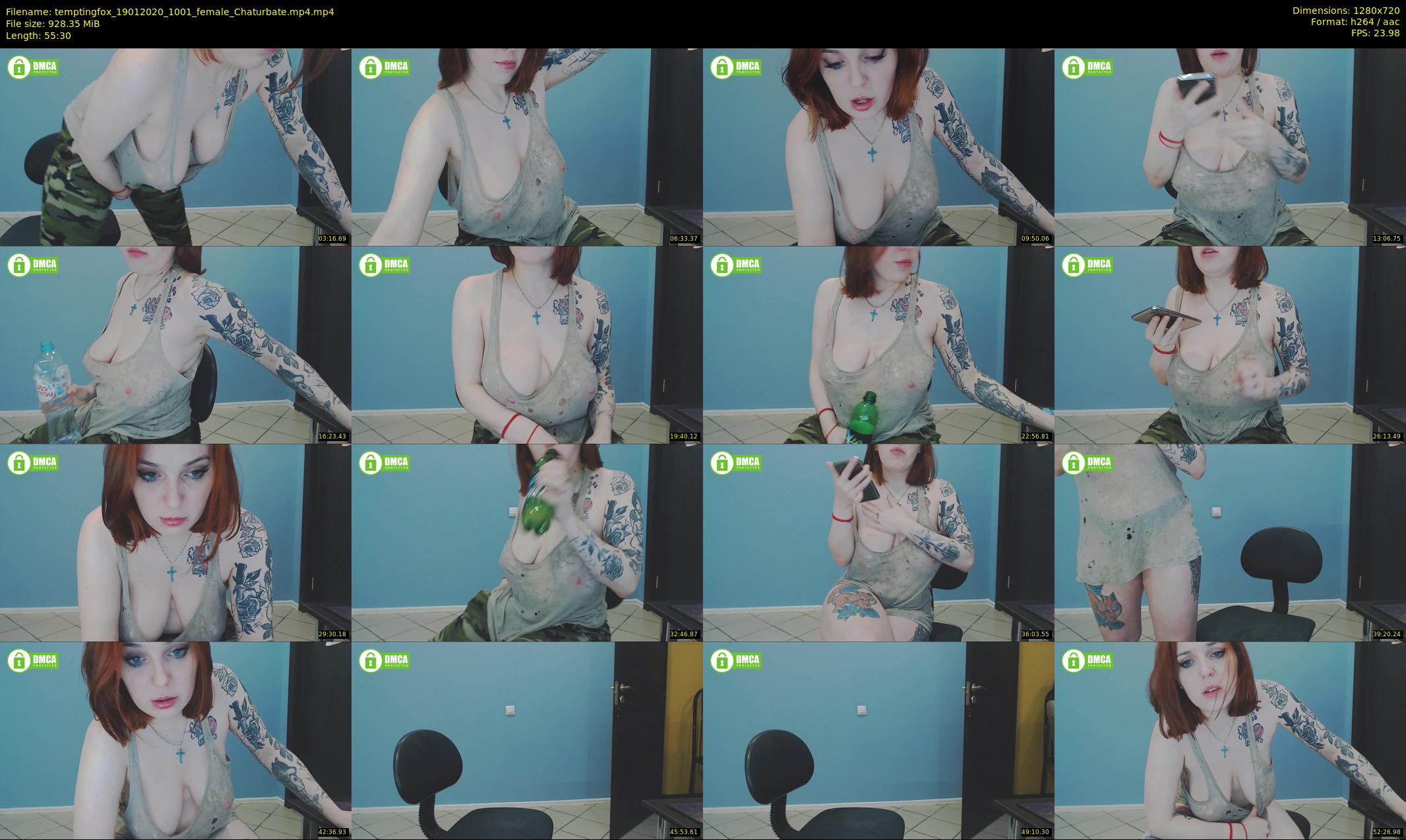 temptingfox — 56 minute Chaturbate female cam show recording, 720p, Jan 19, 2020