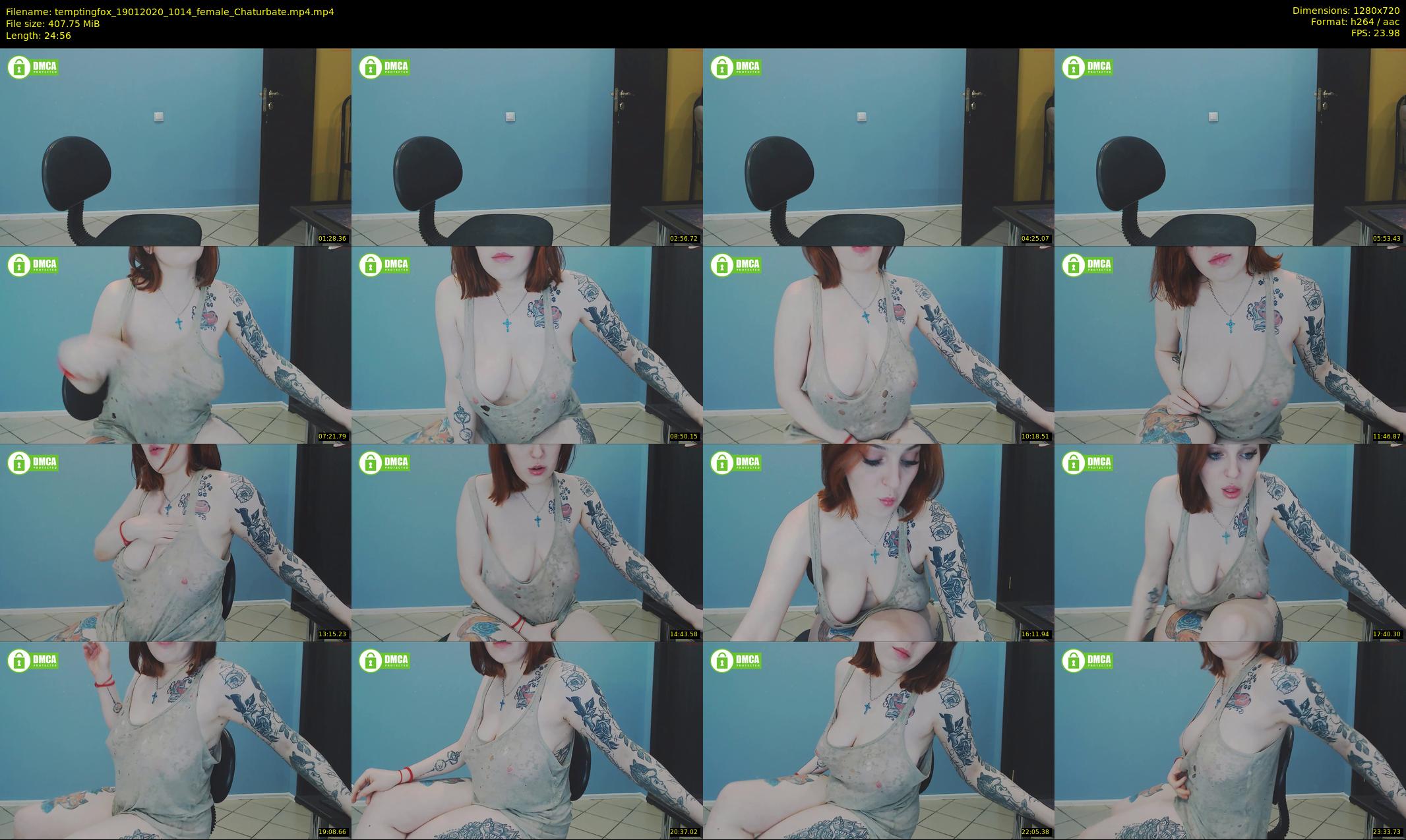 temptingfox — 25 minute Chaturbate female cam show recording, 720p, Jan 19, 2020