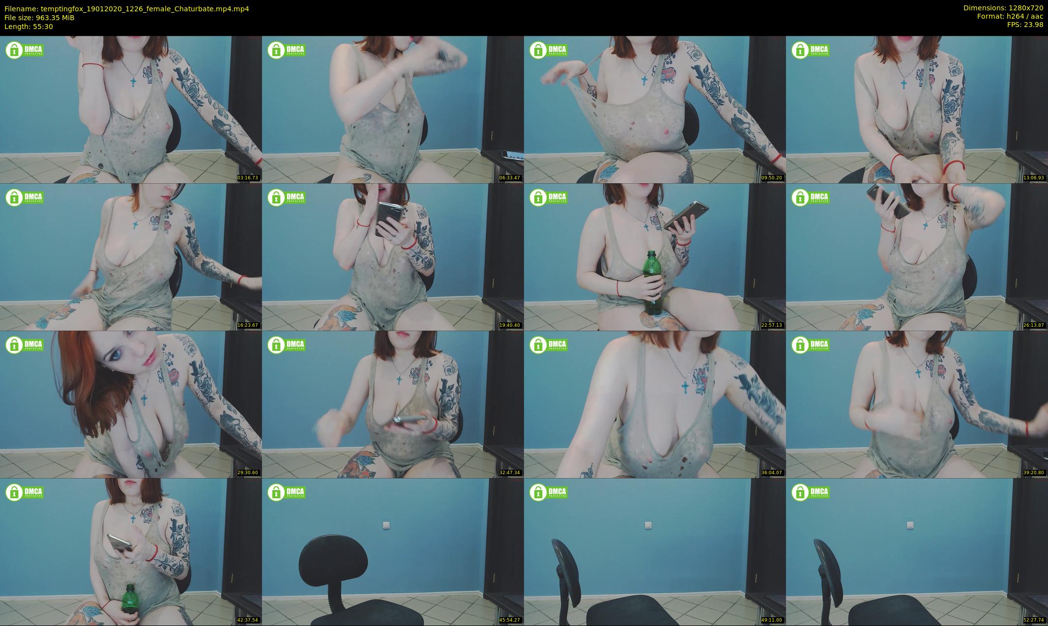 temptingfox — 56 minute Chaturbate female cam show recording, 720p, Jan 19, 2020